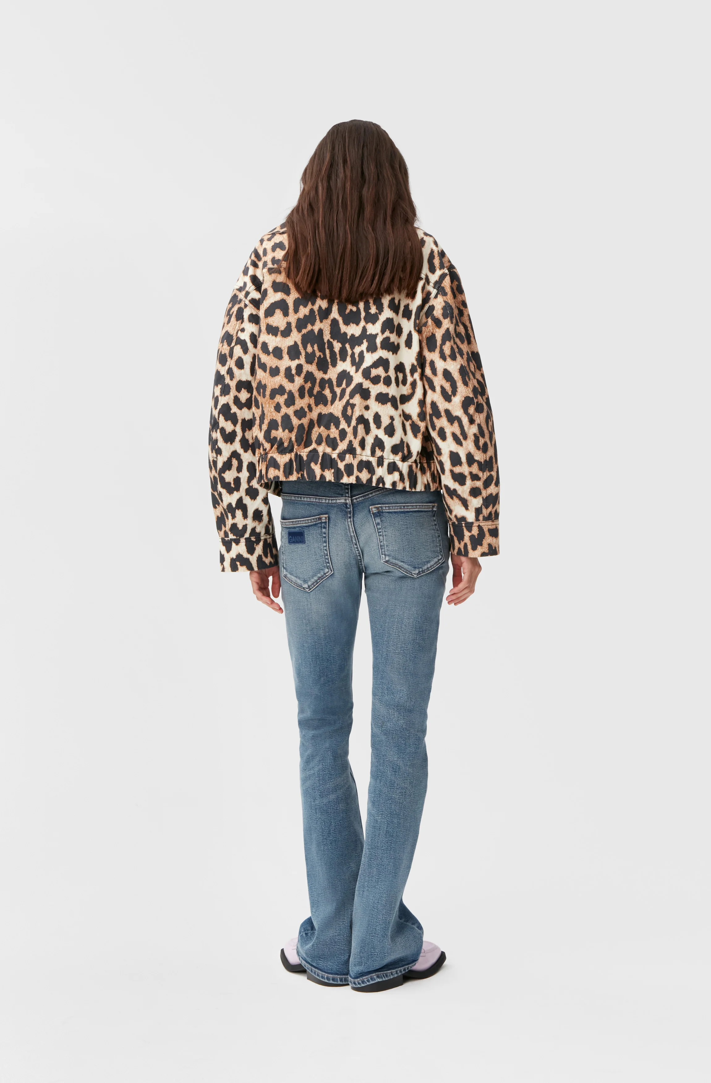 Short Leopard Jacket | Big Leopard Almond Milk - Image 5