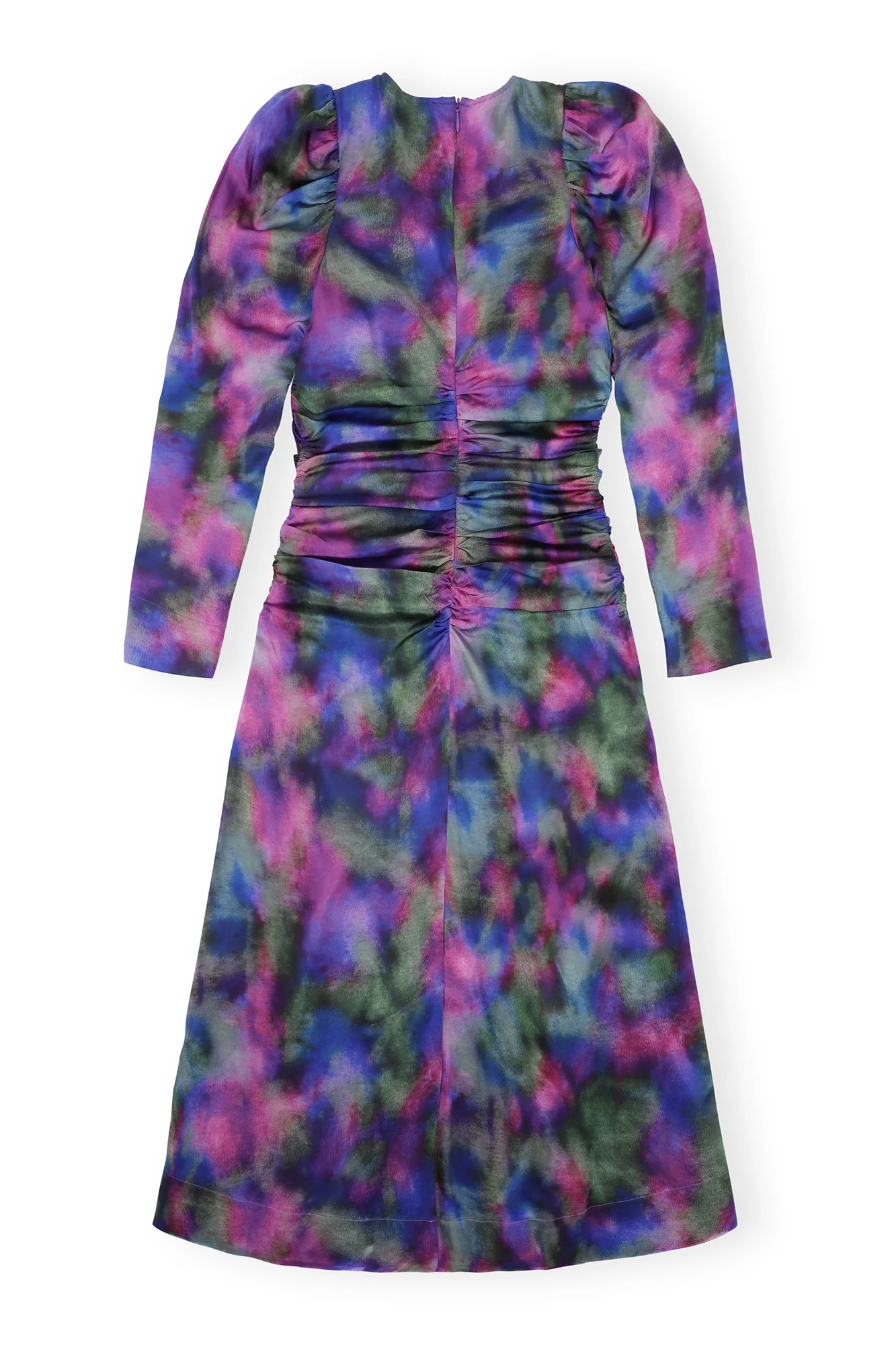 Silk Satin O-Neck Midi Dress | Simply Purple - Image 2