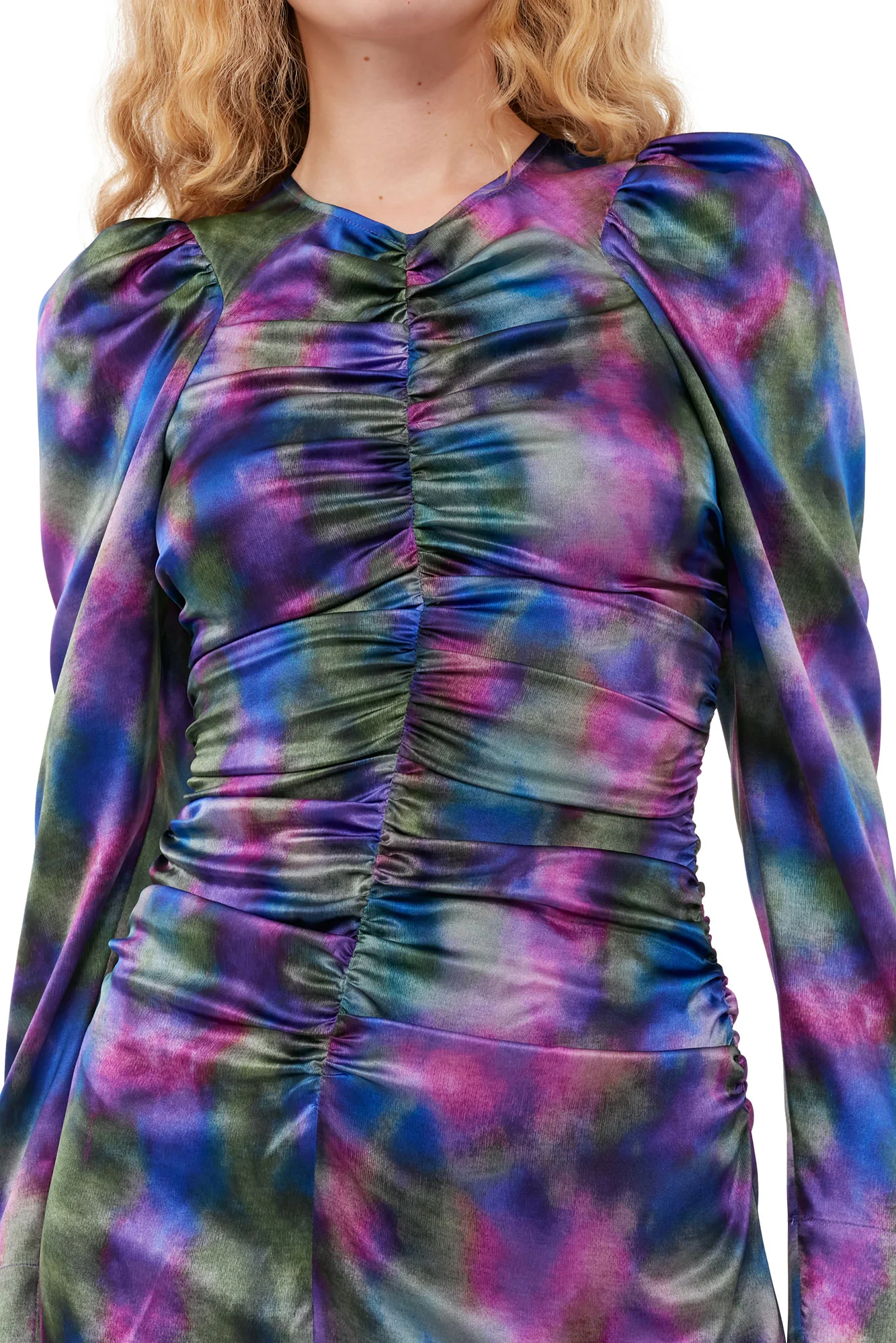 Silk Satin O-Neck Midi Dress | Simply Purple - Image 6