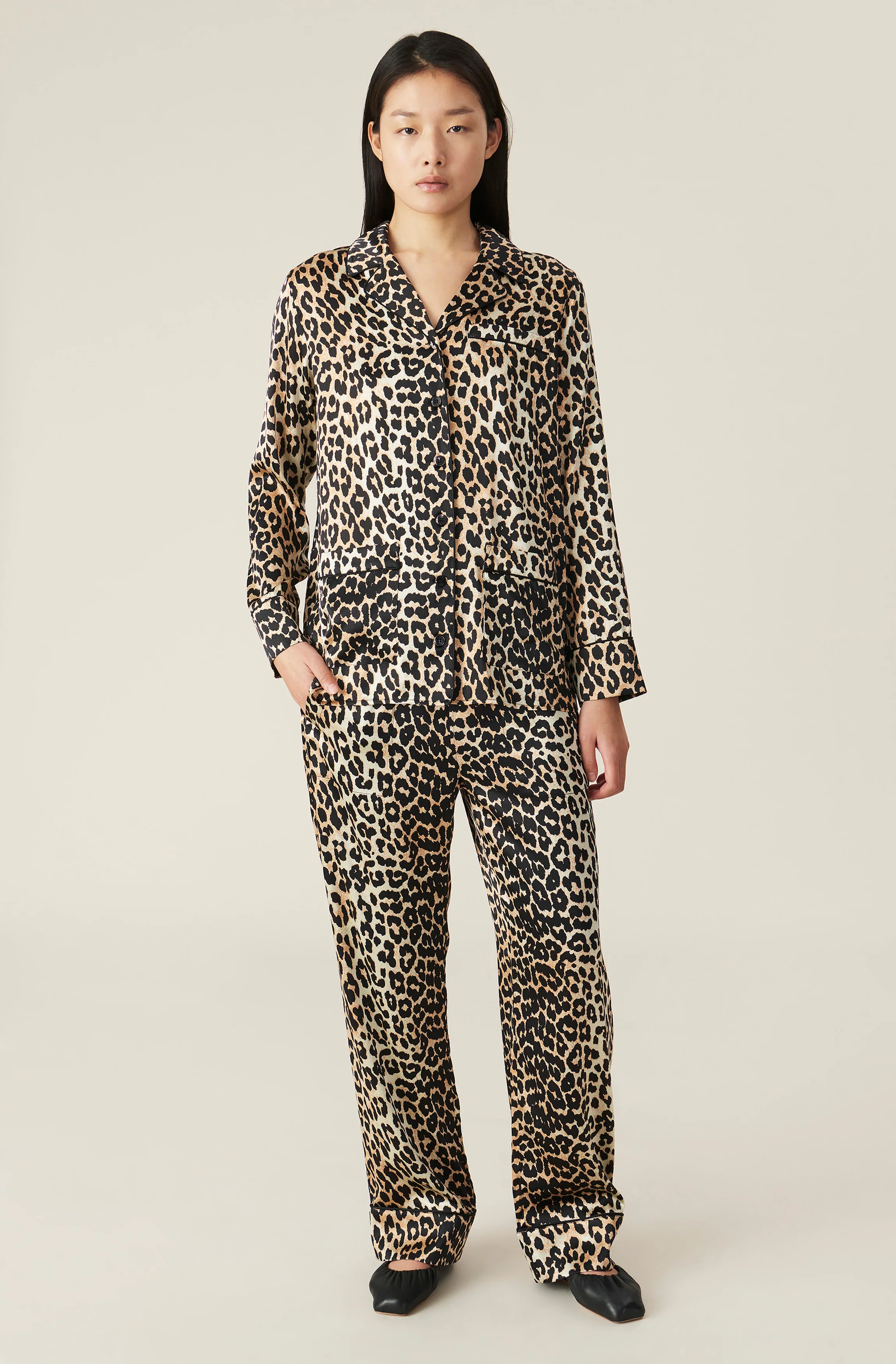 Silk Satin Shirt | Leopard - Image 3