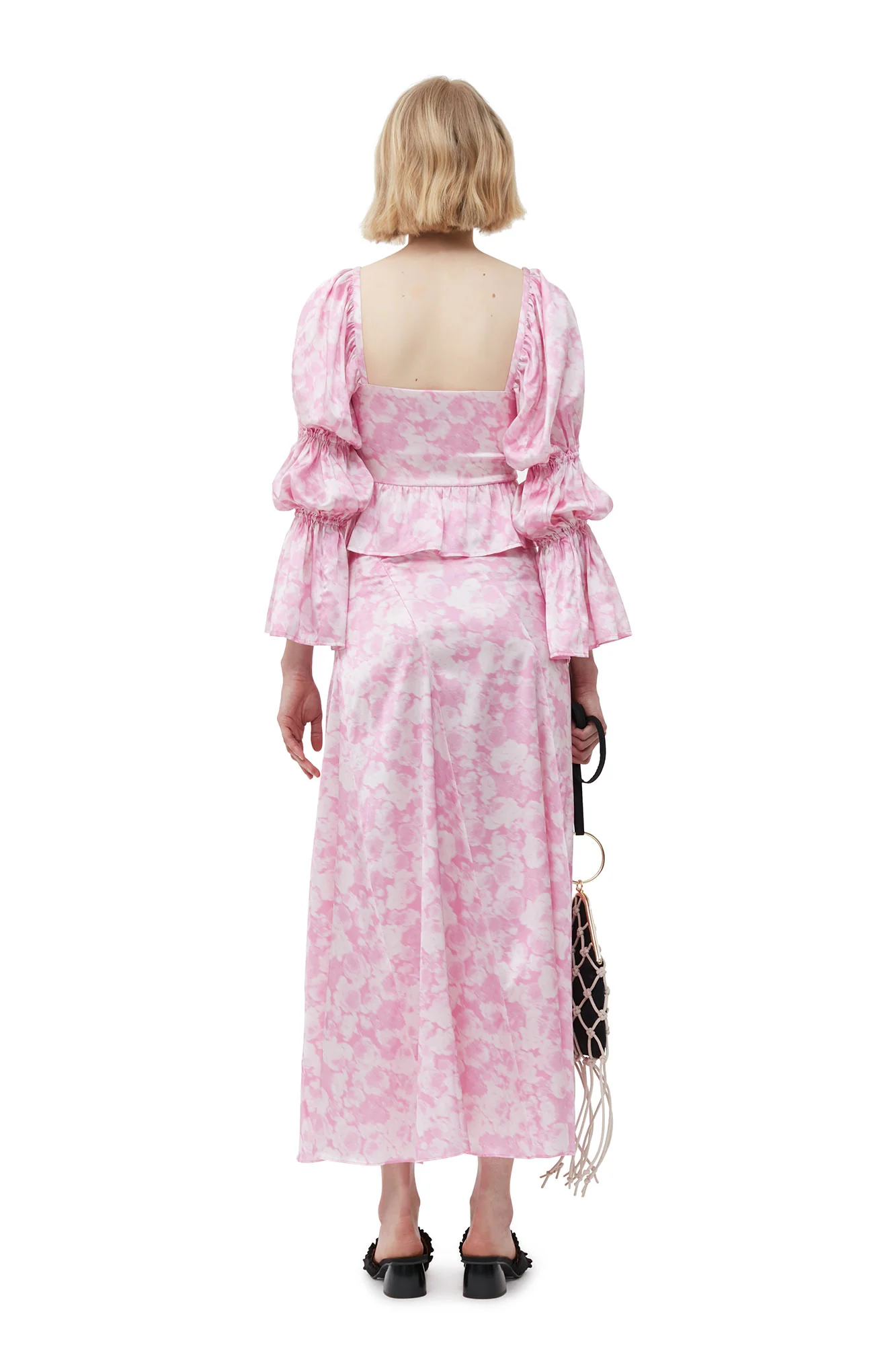 Silk Stretch Satin Blouse | Bonbon - Image 4
