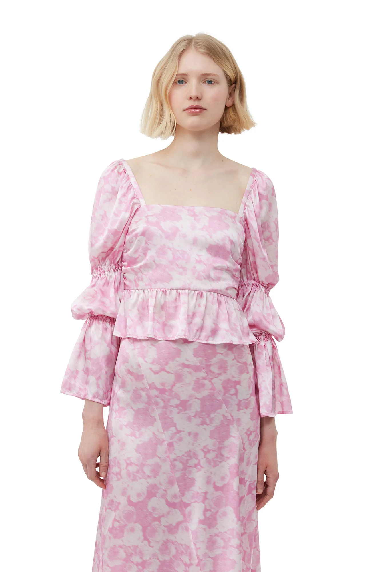 Silk Stretch Satin Blouse | Bonbon - Image 6