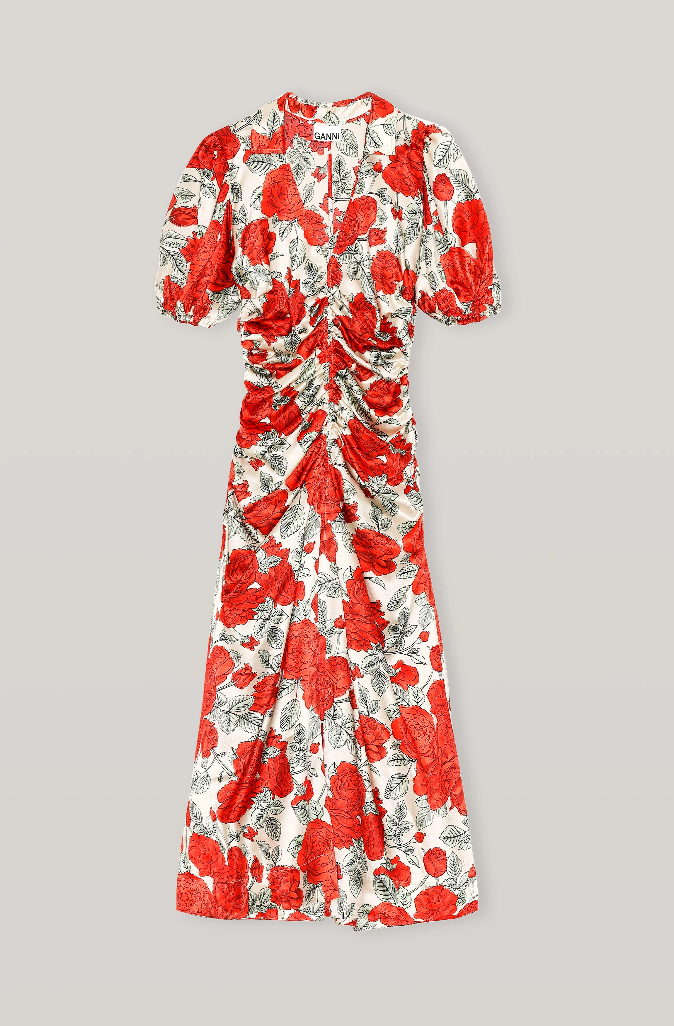Silk Stretch Satin Midi Dress | Brazilian Sand