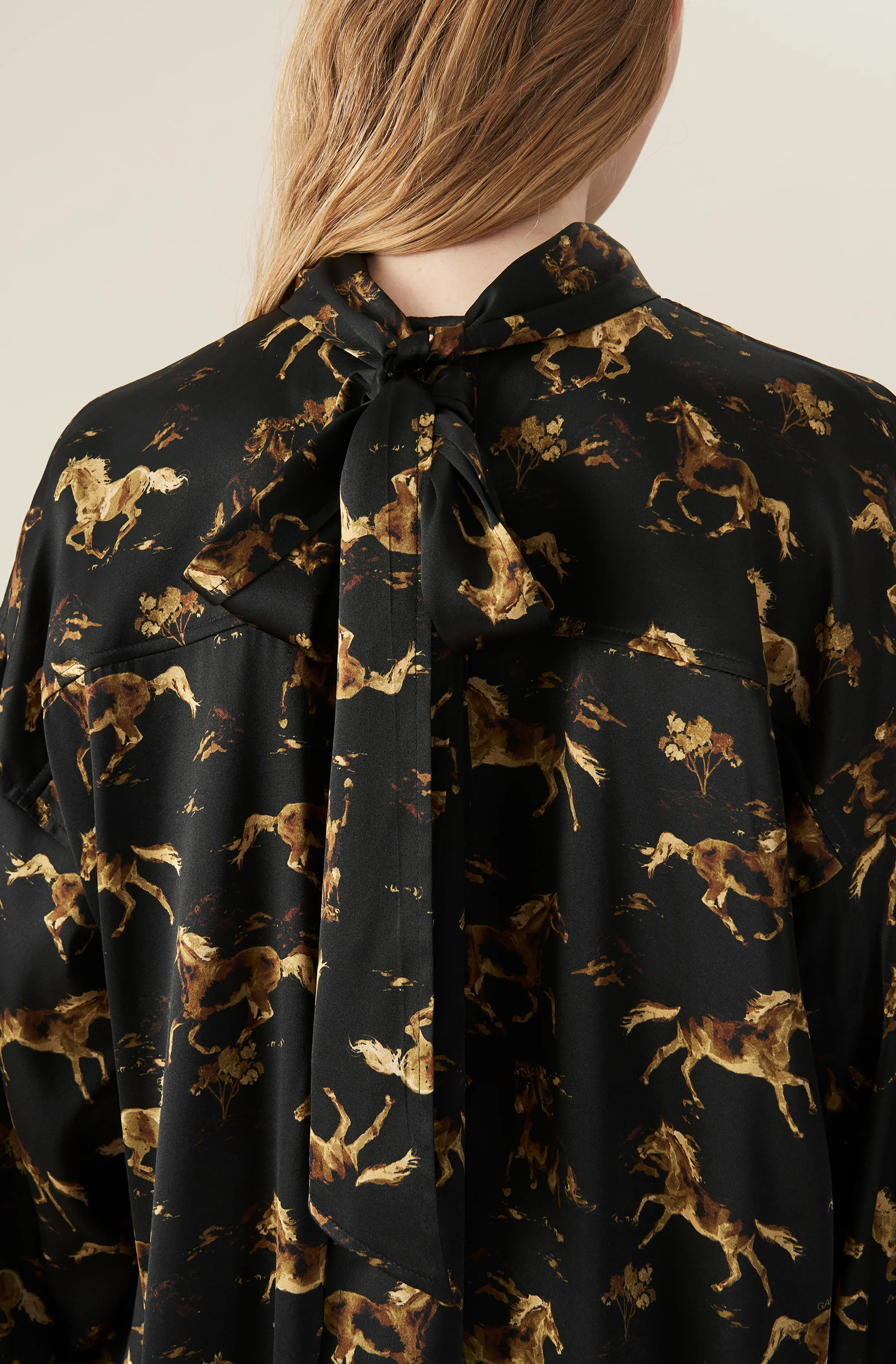 Silk Stretch Satin Tunic | Black - Image 4