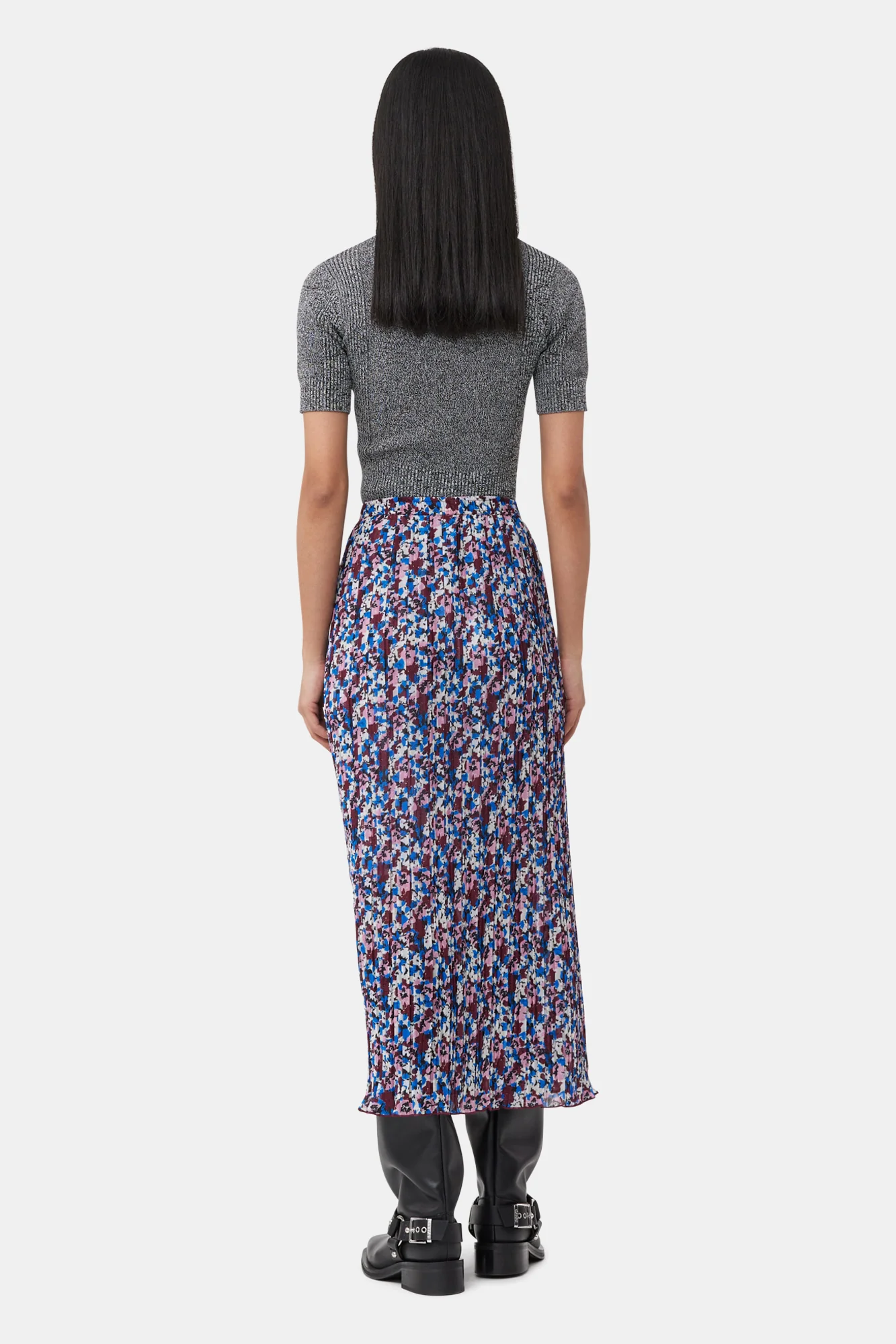 Skirt in Floral Georgette | Multicolor - Image 4