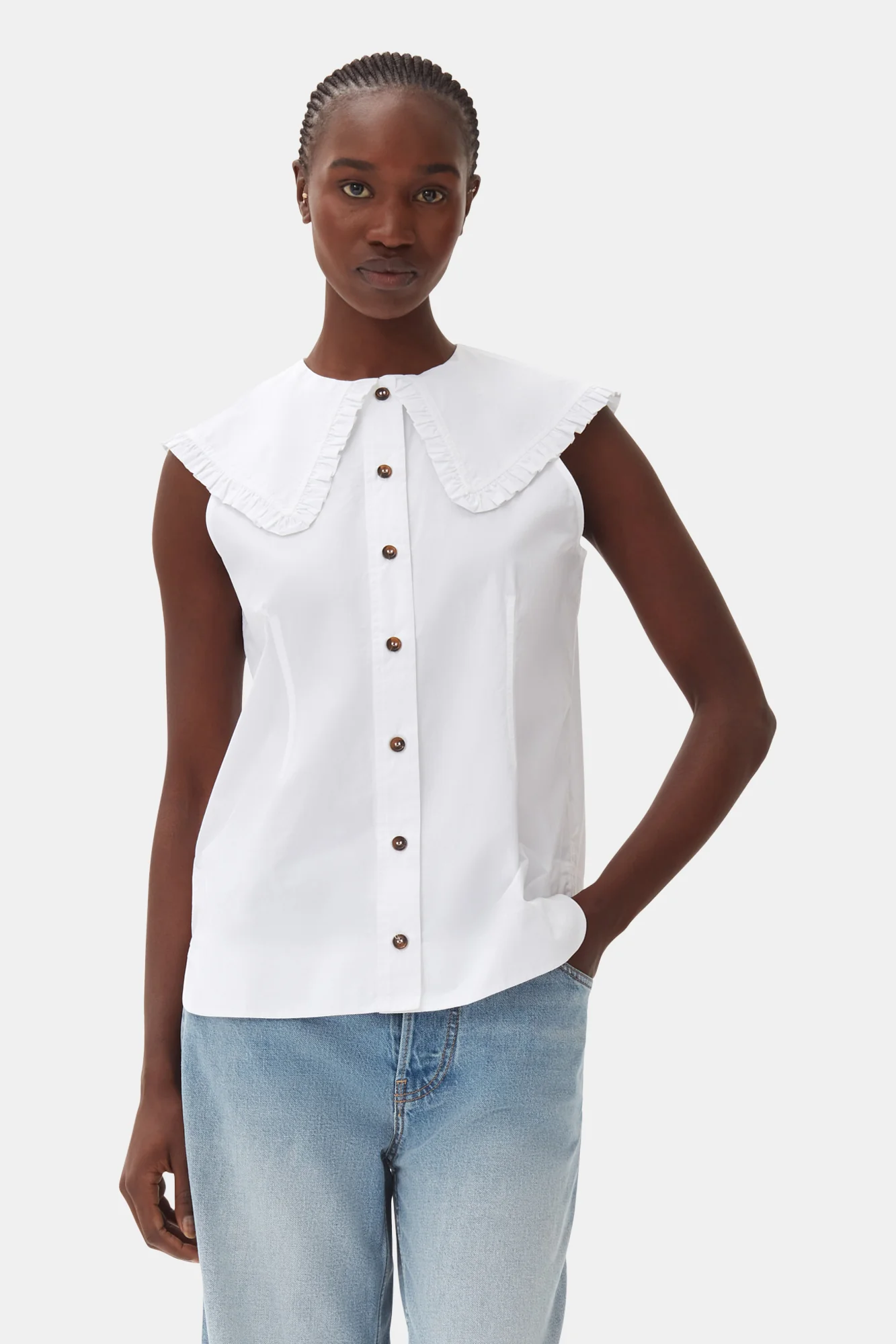 Sleeveless shirt | Bright White - Image 4