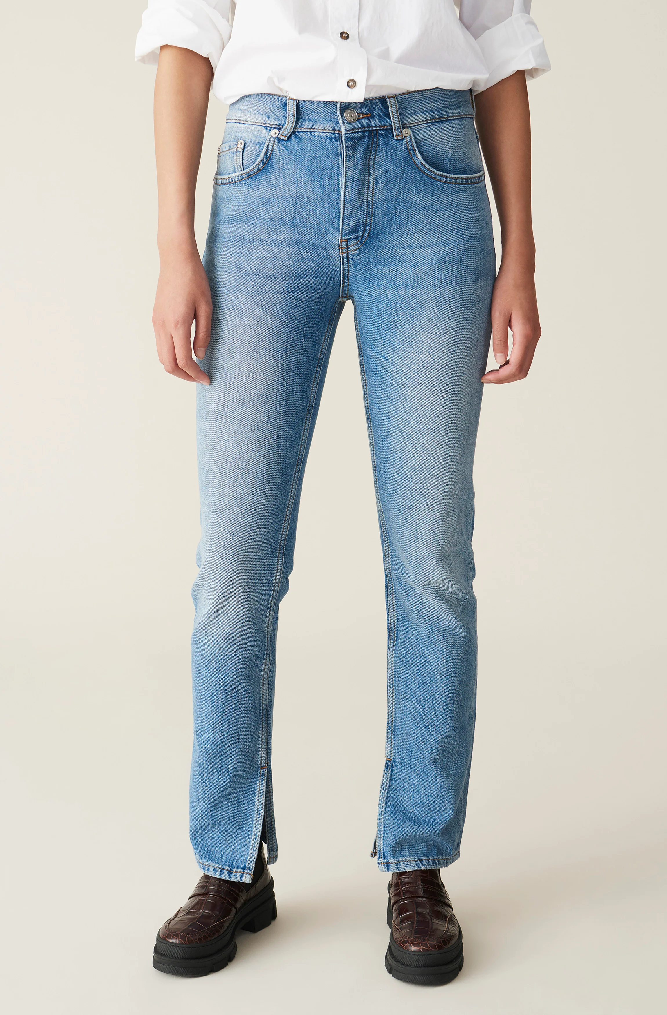 Slit Jeans | Bleached Denim - Image 3