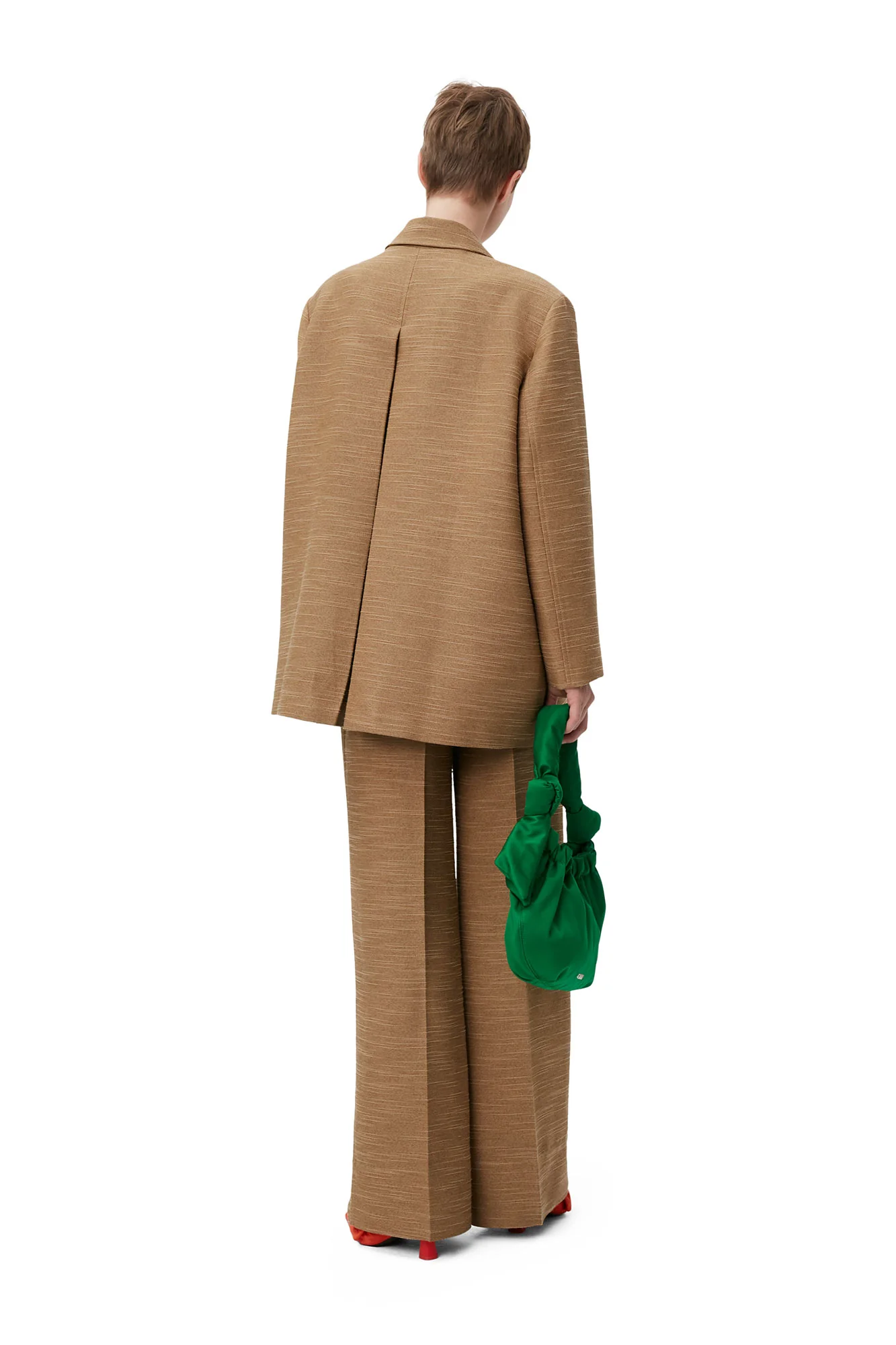Slub Linen Oversized Blazer | Petrified Oak - Image 4