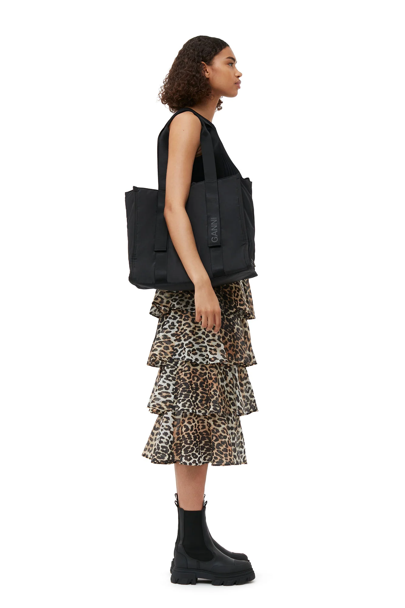 Small Black Tech Tote | Black - Image 4