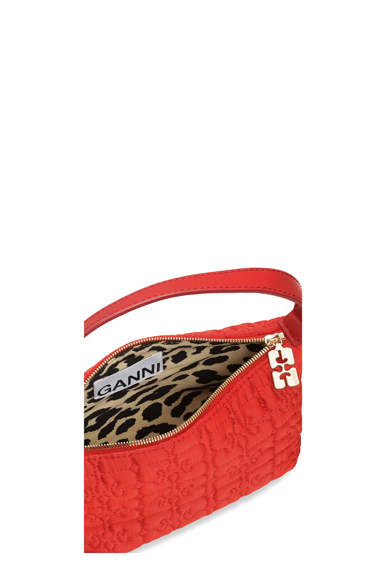 Small Butterfly Pouch Satin Bag | Fiery Red - Image 3