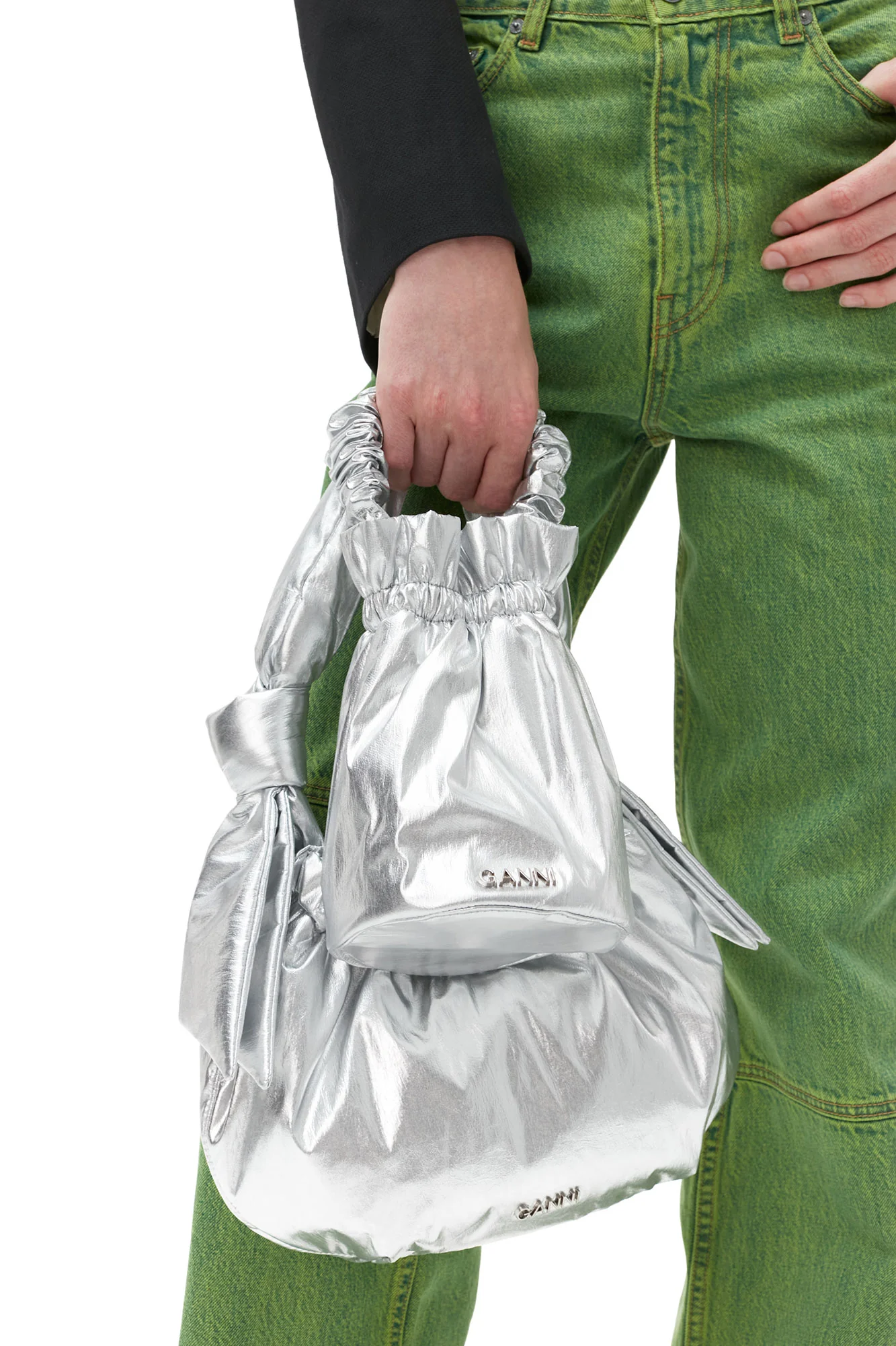Small Silver Occasion Hobo Bag | Silver - Image 4