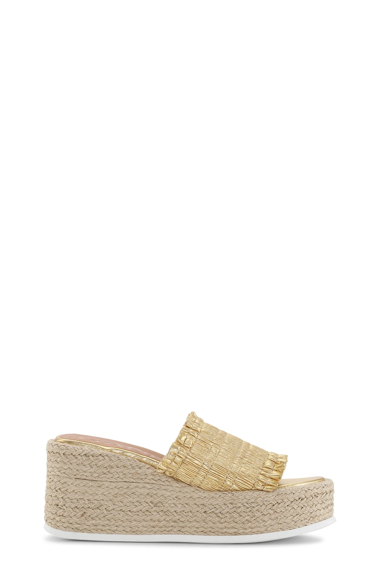 Smock Espadrille Wedge Sandals | Gold