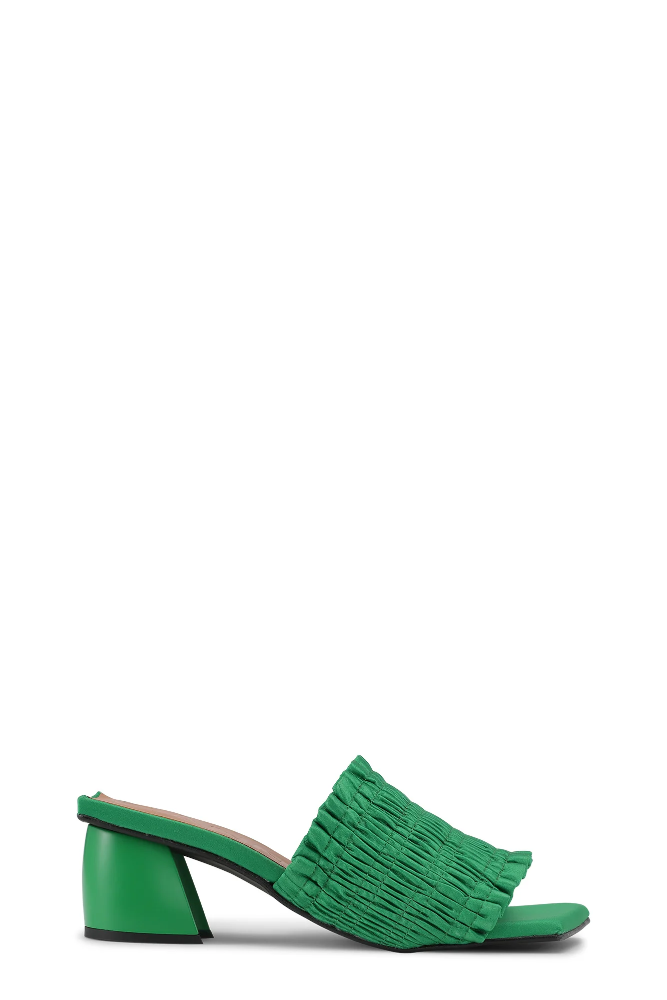 Smock Kitten Heel Mules | Kelly Green