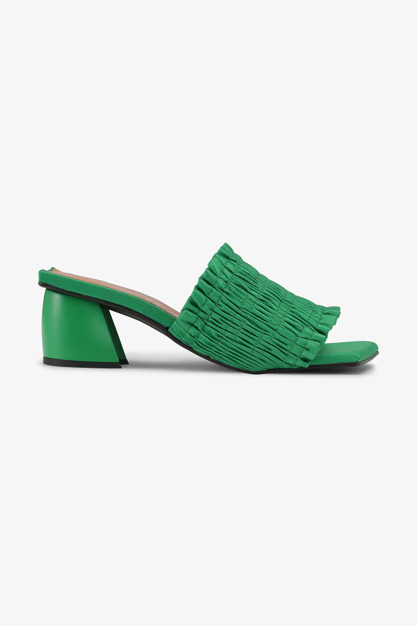 Smock Kitten Heel Mules | Kelly Green - Image 2