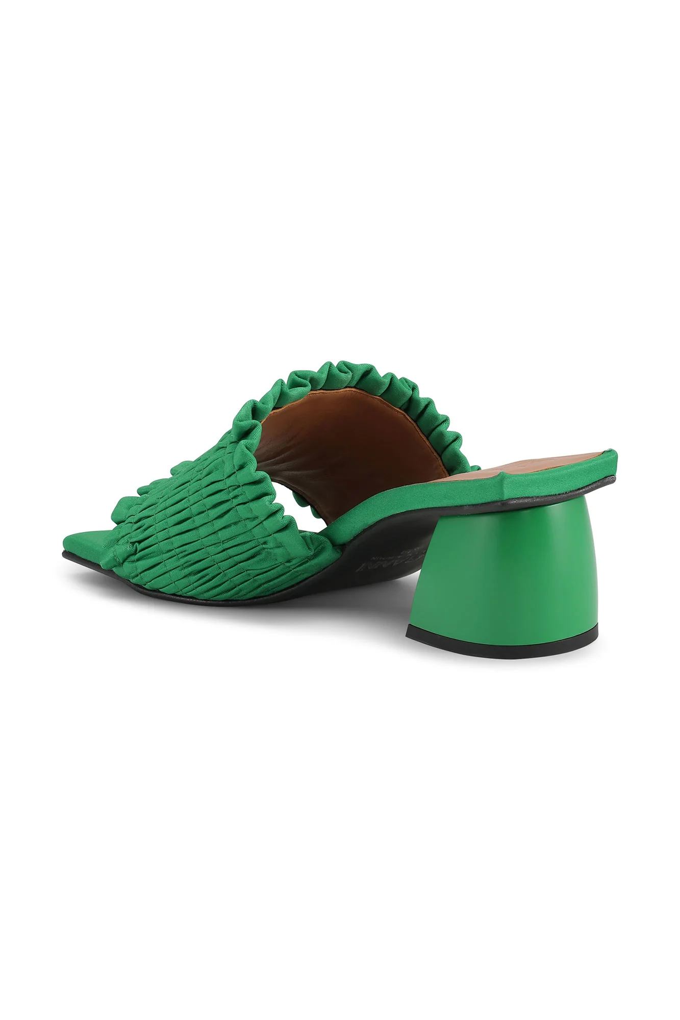 Smock Kitten Heel Mules | Kelly Green - Image 3
