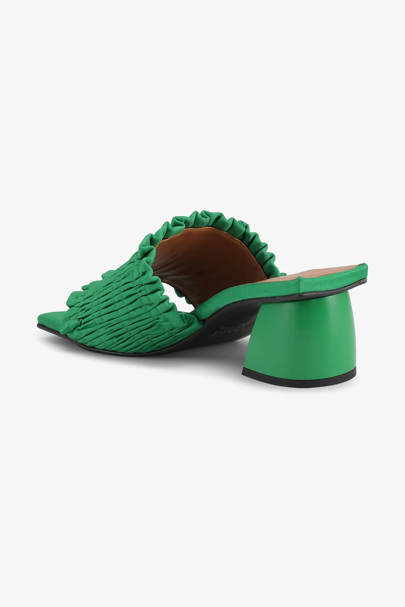 Smock Kitten Heel Mules | Kelly Green - Image 6