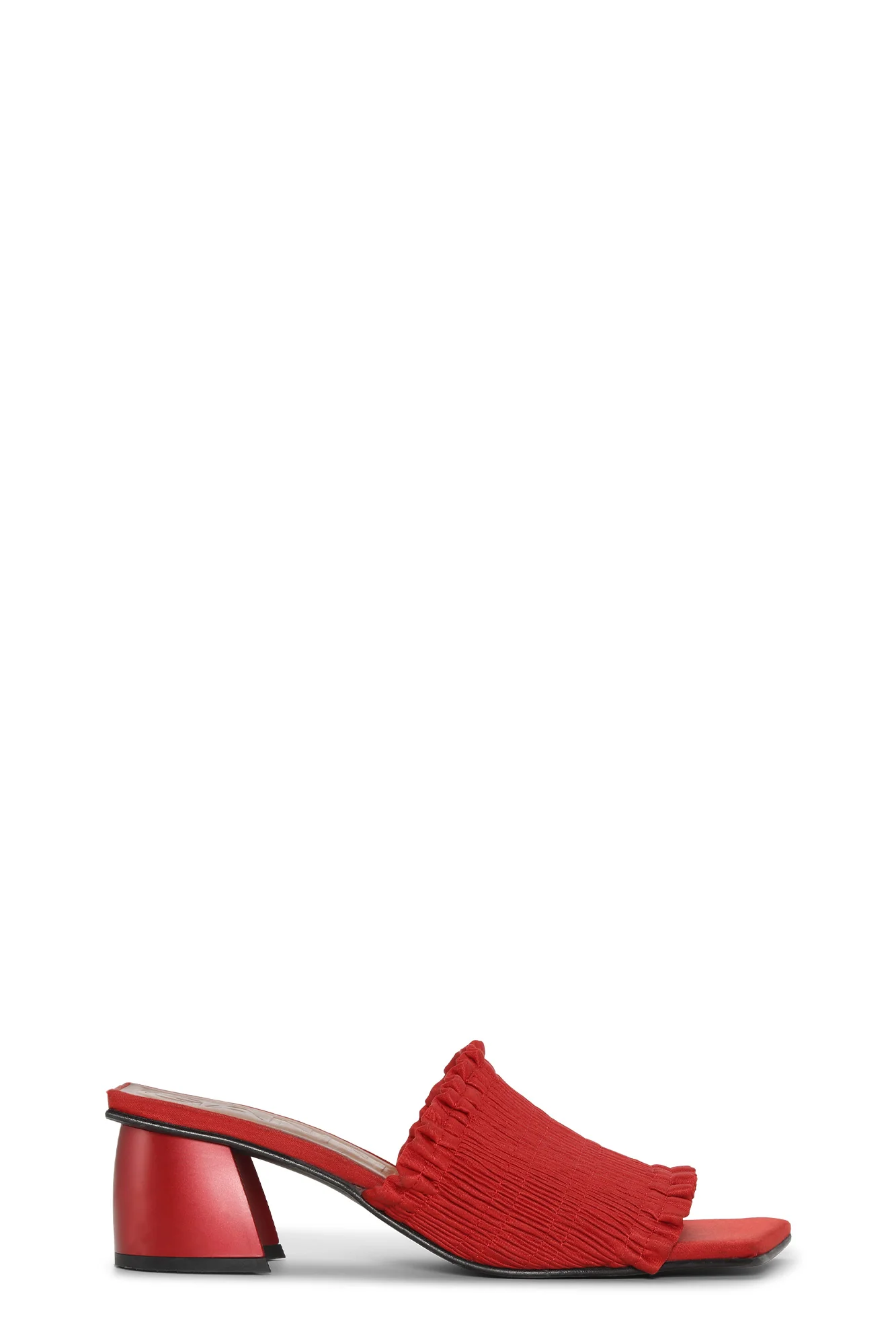 Smock Kitten Heel Mules | Racing Red