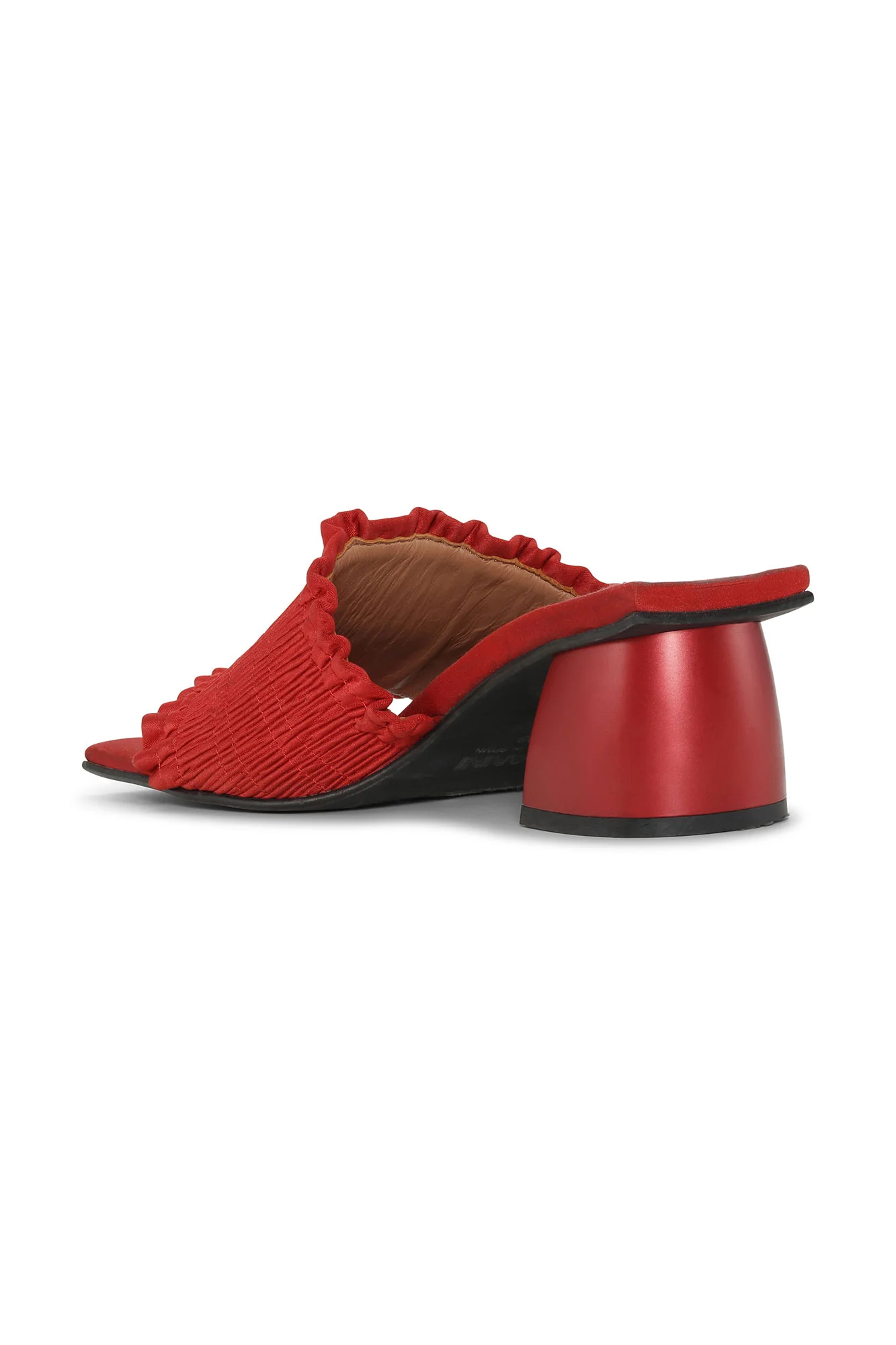 Smock Kitten Heel Mules | Racing Red - Image 2
