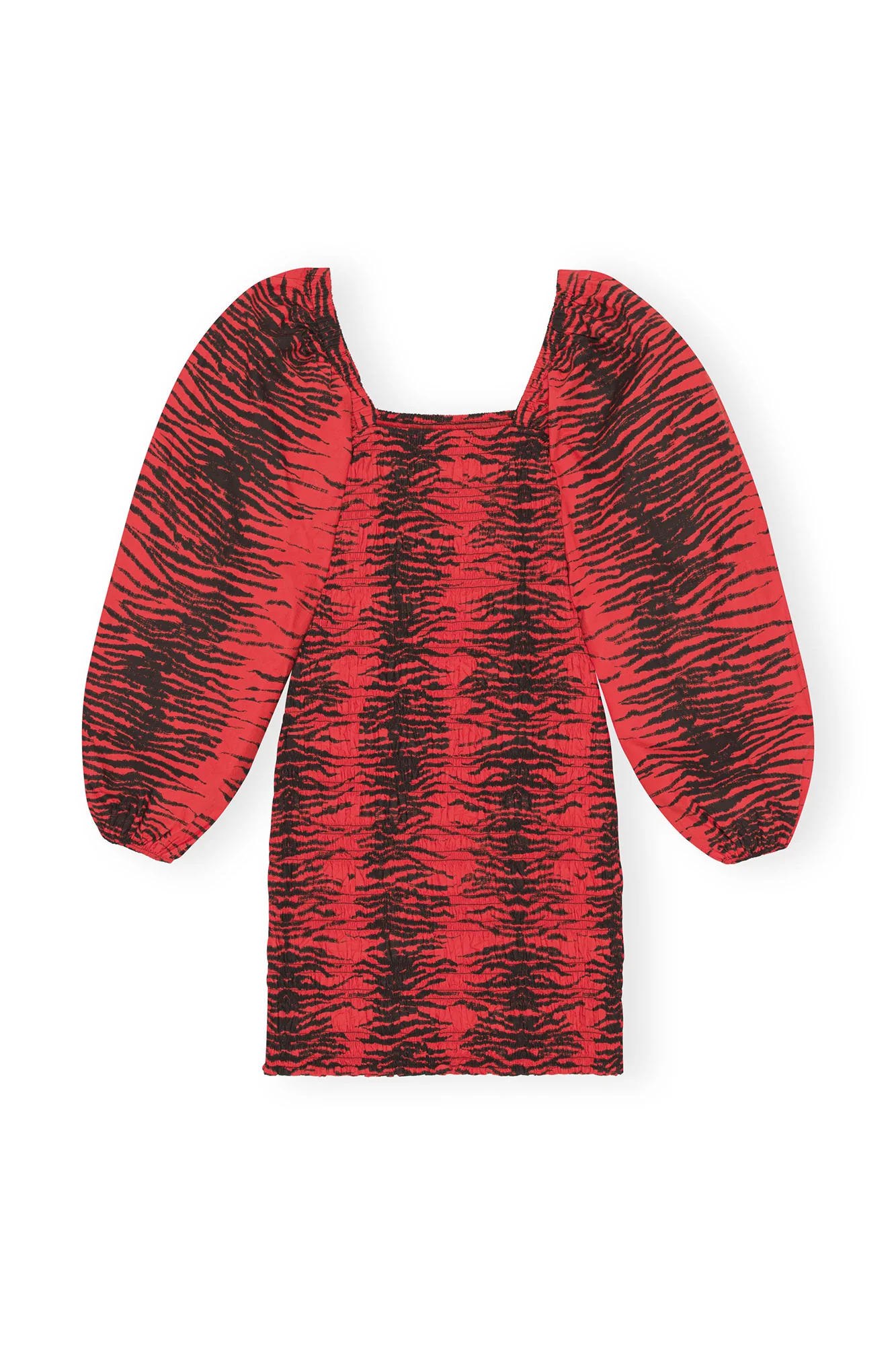 Smock Mini Dress | Fiery Red - Image 2