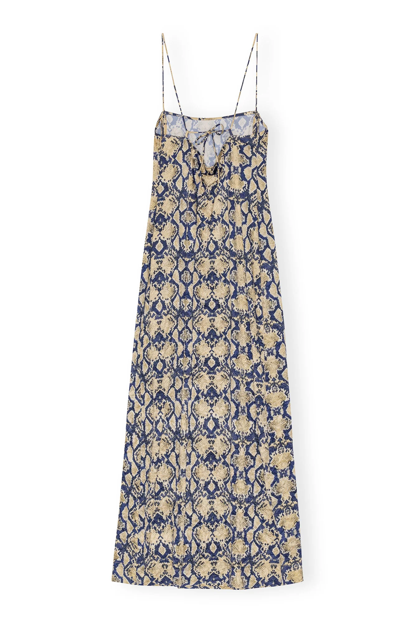Snake Printed Crinkled Satin Midi Slip Dress | Safari - Image 2