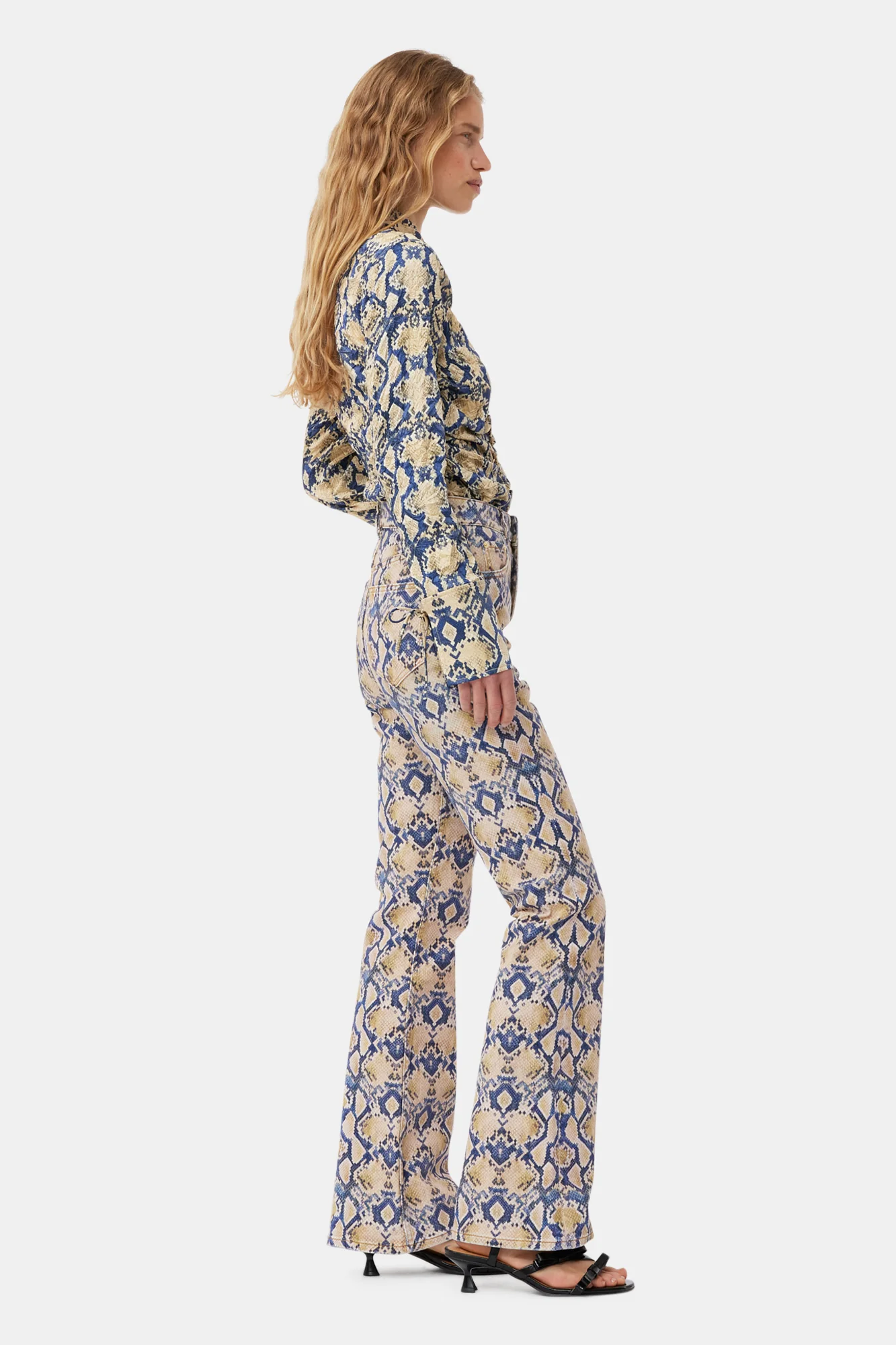 Snake Printed Iry Jeans | Safari - Image 5