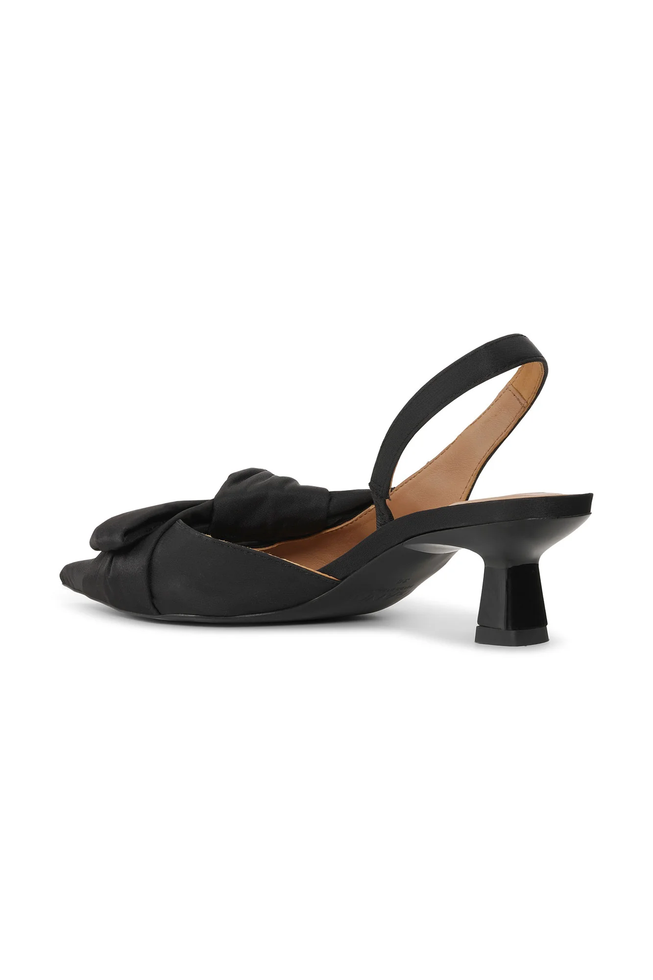 Soft Bow Slingback Pumps | Black - Image 2