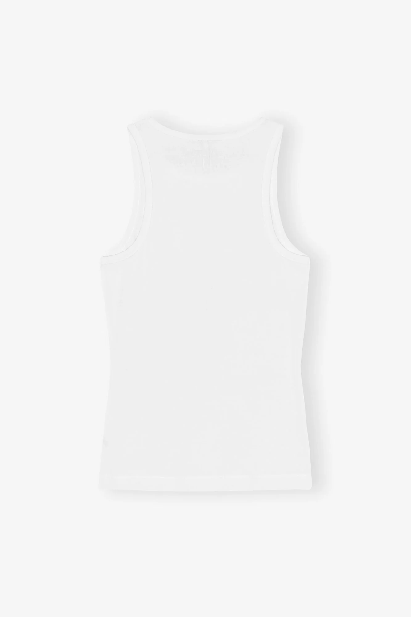 Soft Cotton Rib Rhinestone Tank Top | Bright White - Image 2