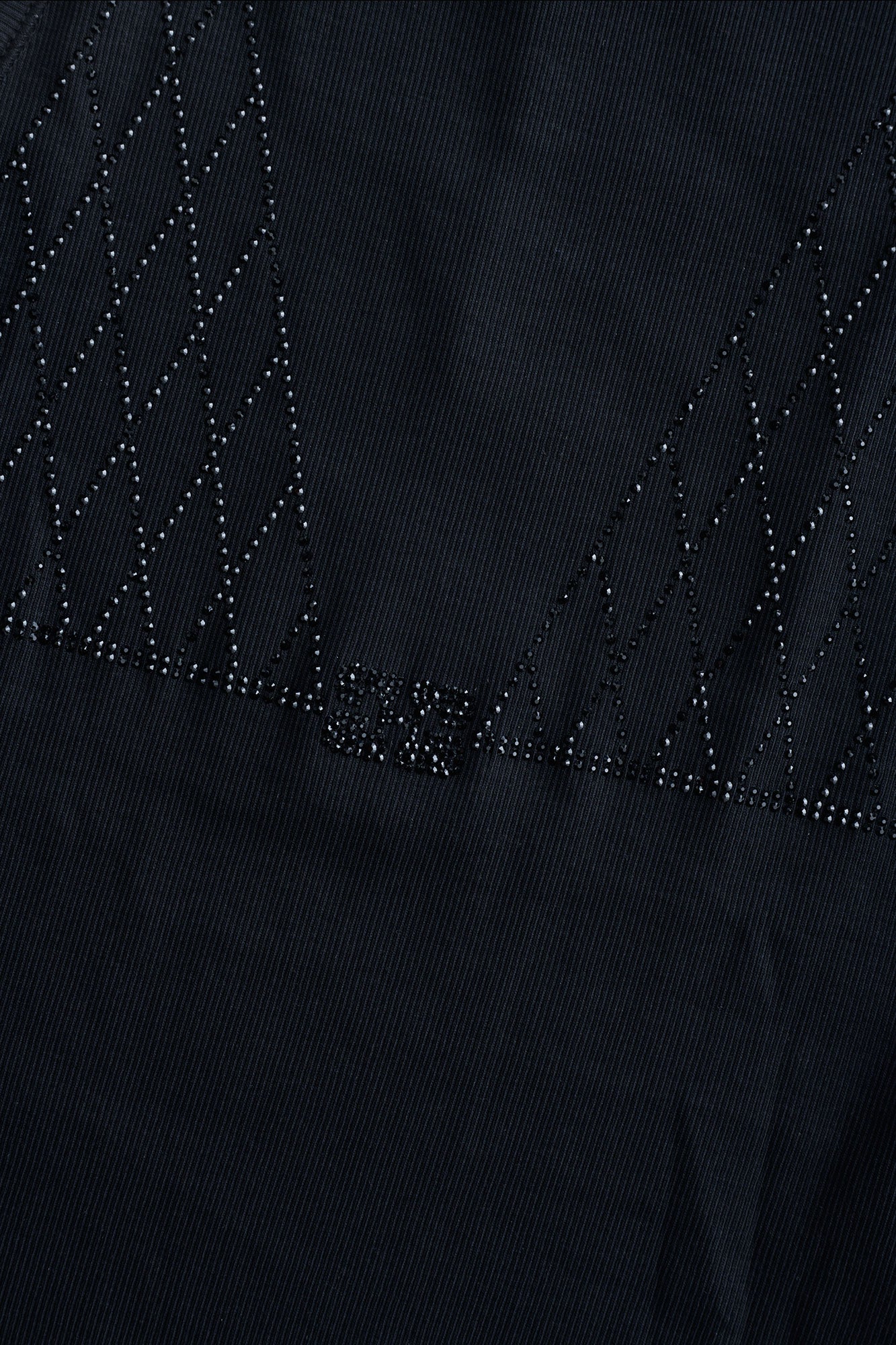 Soft Cotton Rib Rhinestone Top | Black - Image 7