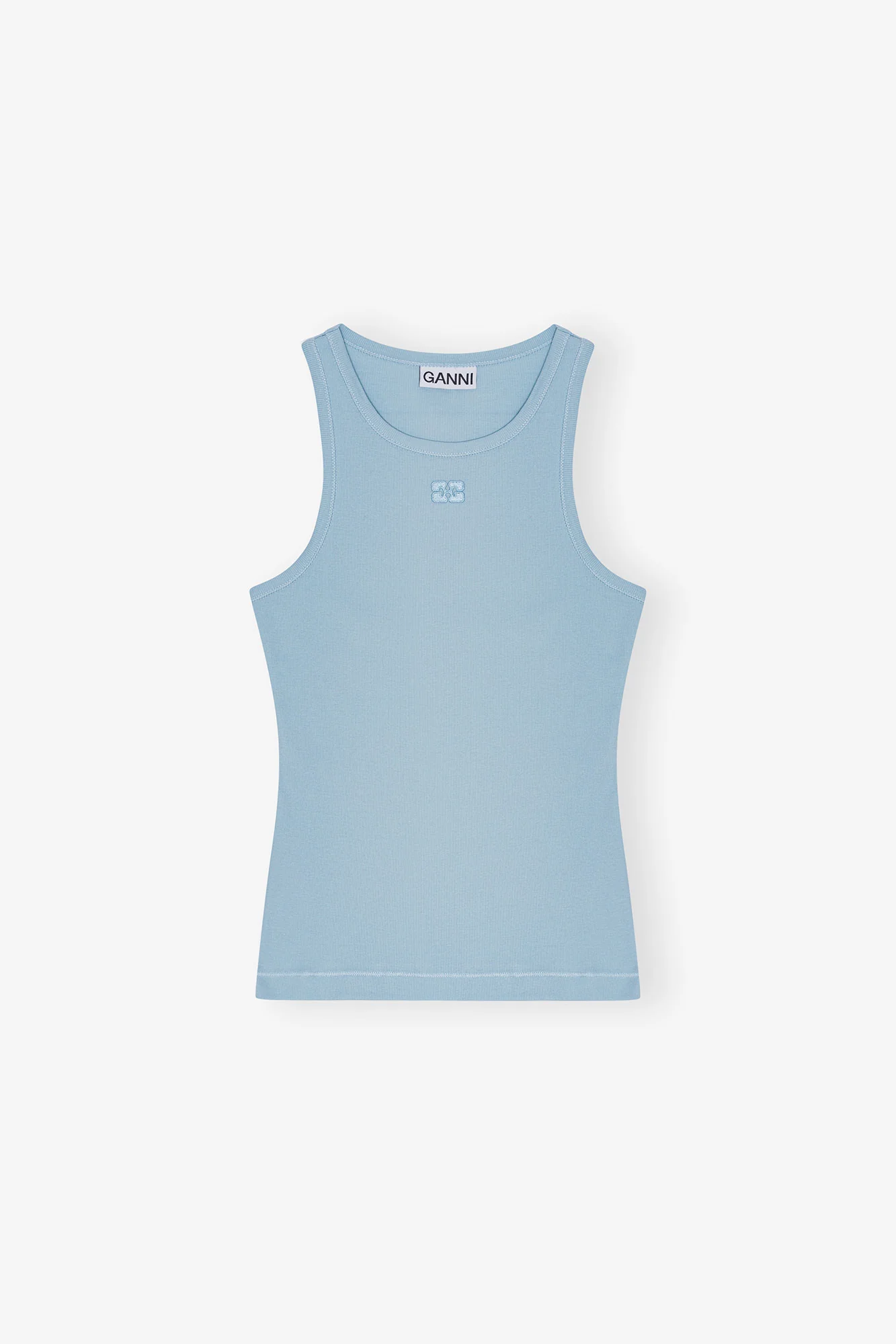Soft Cotton Rib Tank Top | Soft Chambray