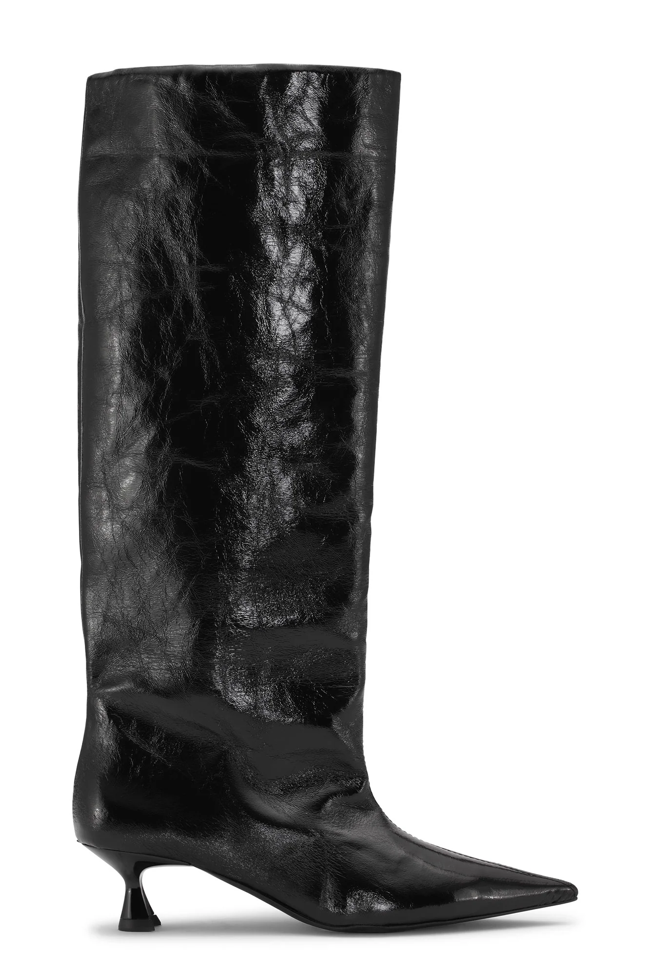 Soft Slouchy High Shaft Boots | Black