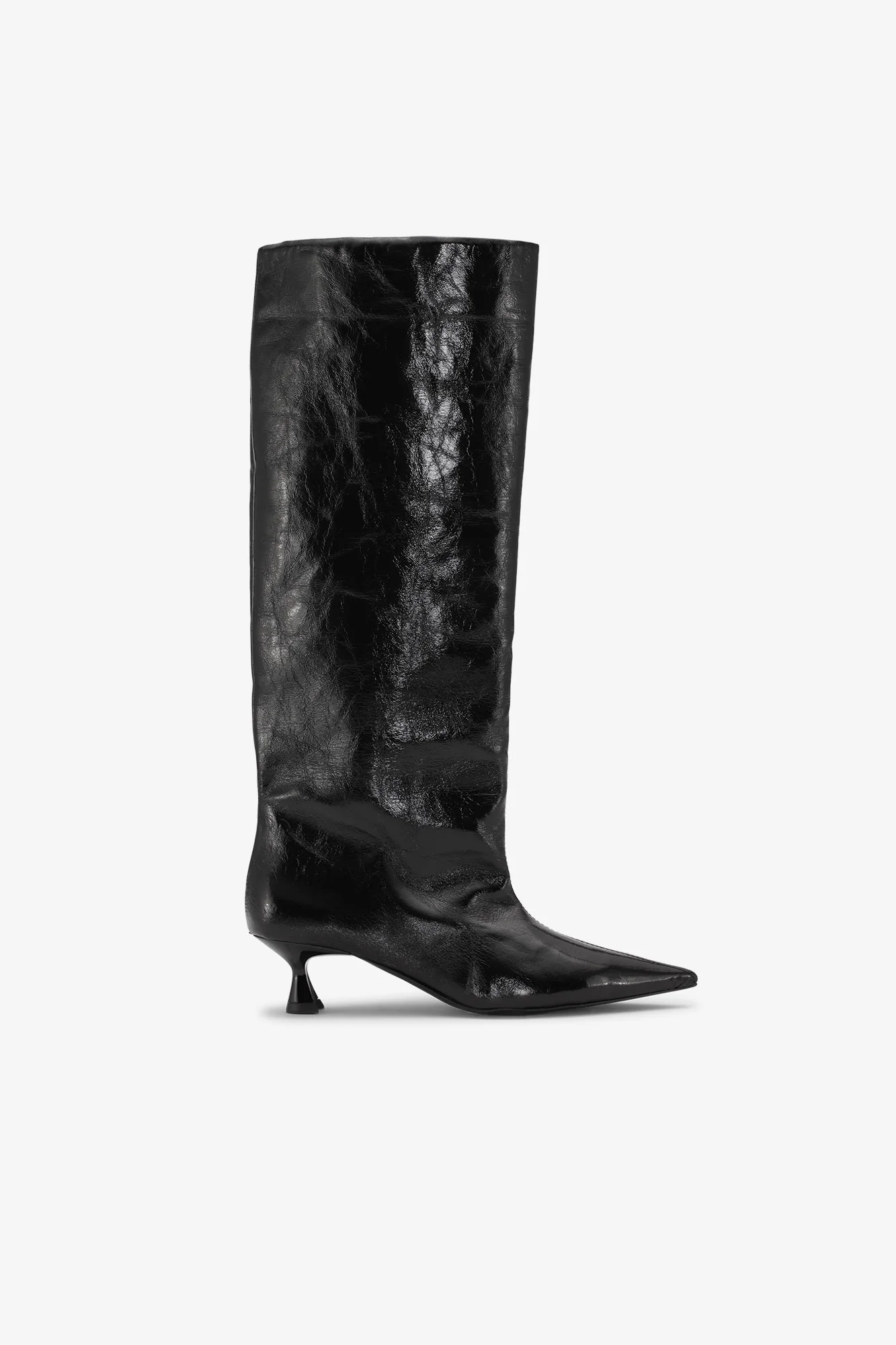 Soft Slouchy High Shaft Boots | Black - Image 2