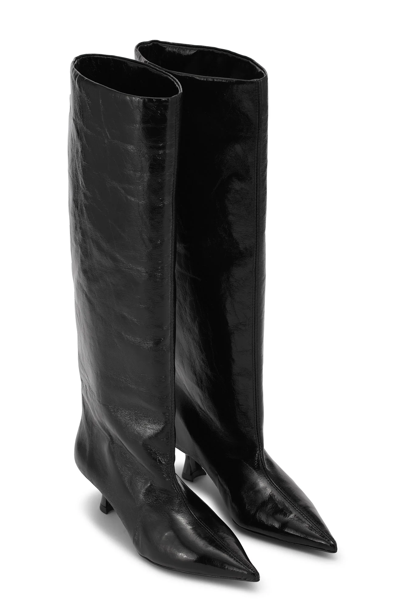 Soft Slouchy High Shaft Boots | Black - Image 5