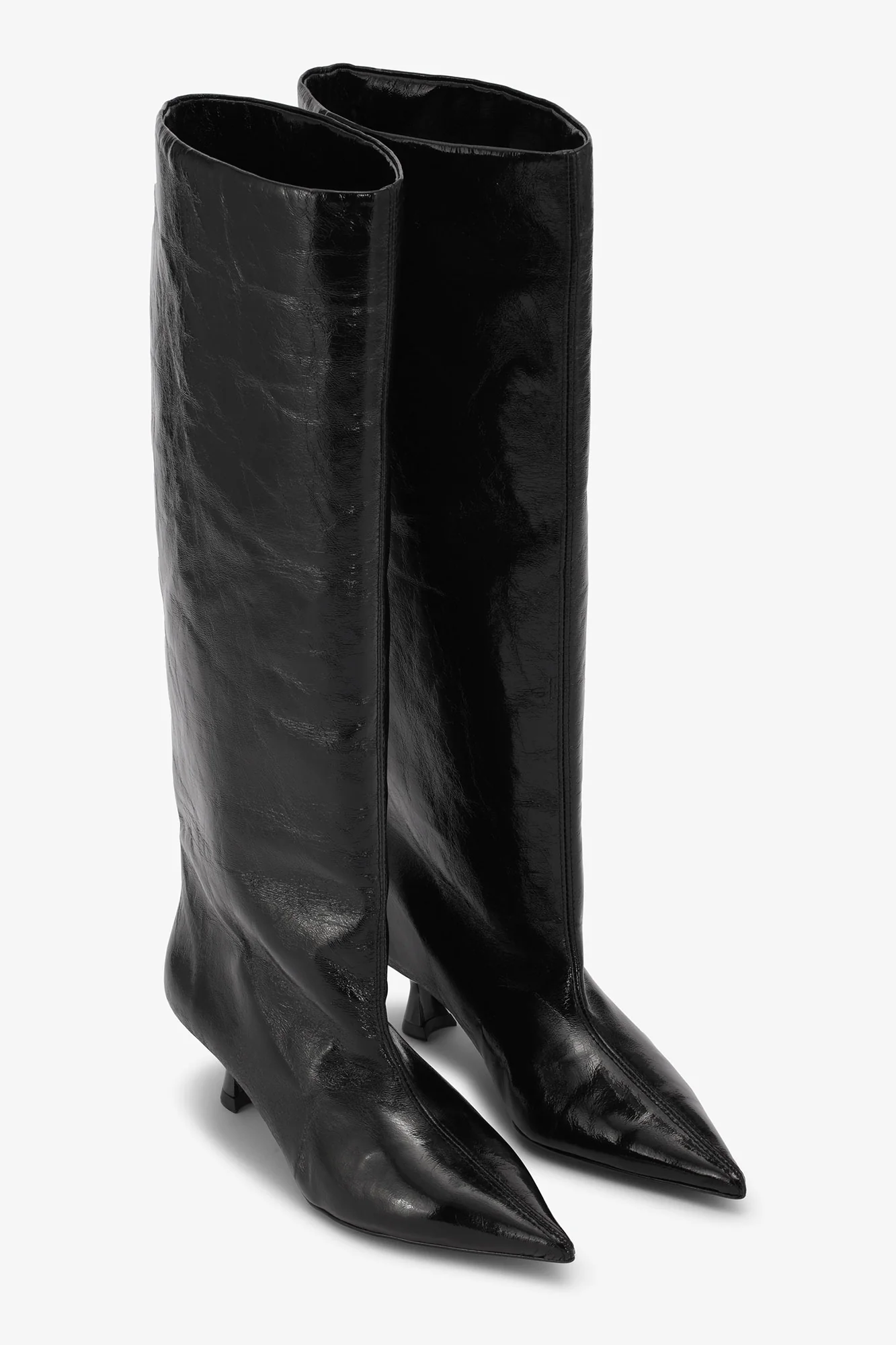 Soft Slouchy High Shaft Boots | Black - Image 6