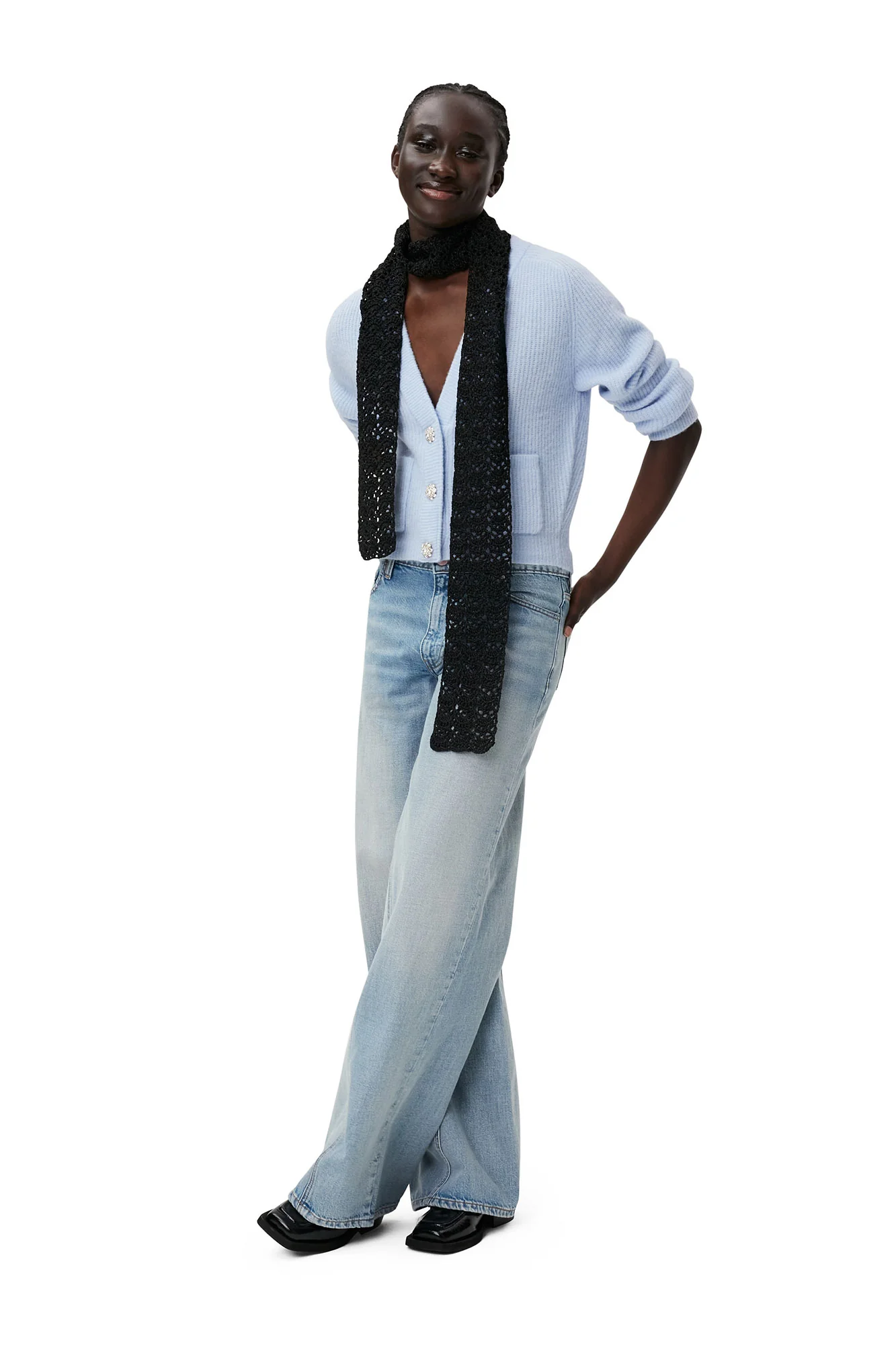 Soft Wool Cardigan | Brunnera Blue - Image 3
