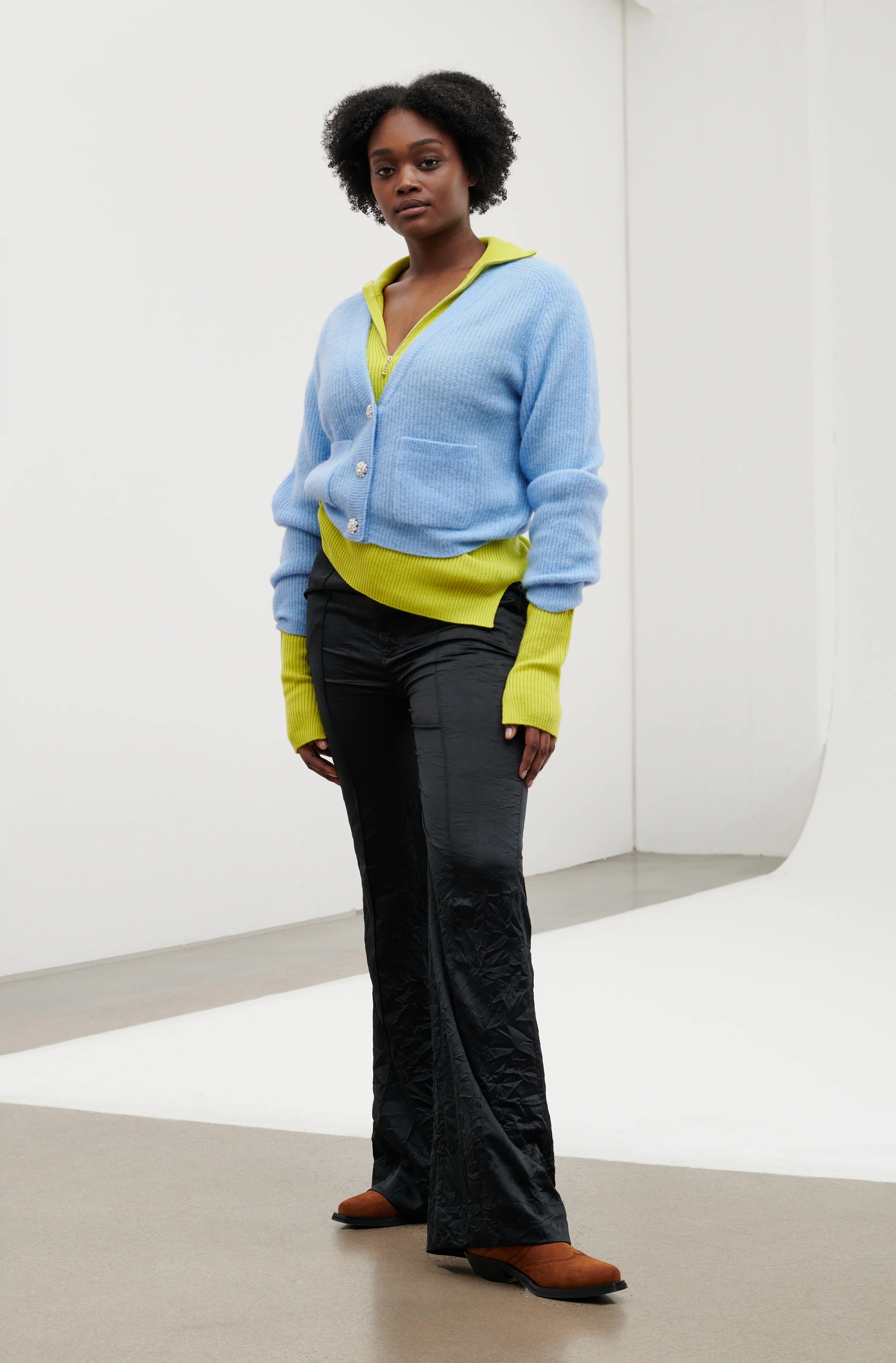 Soft Wool Cardigan | Placid Blue - Image 3