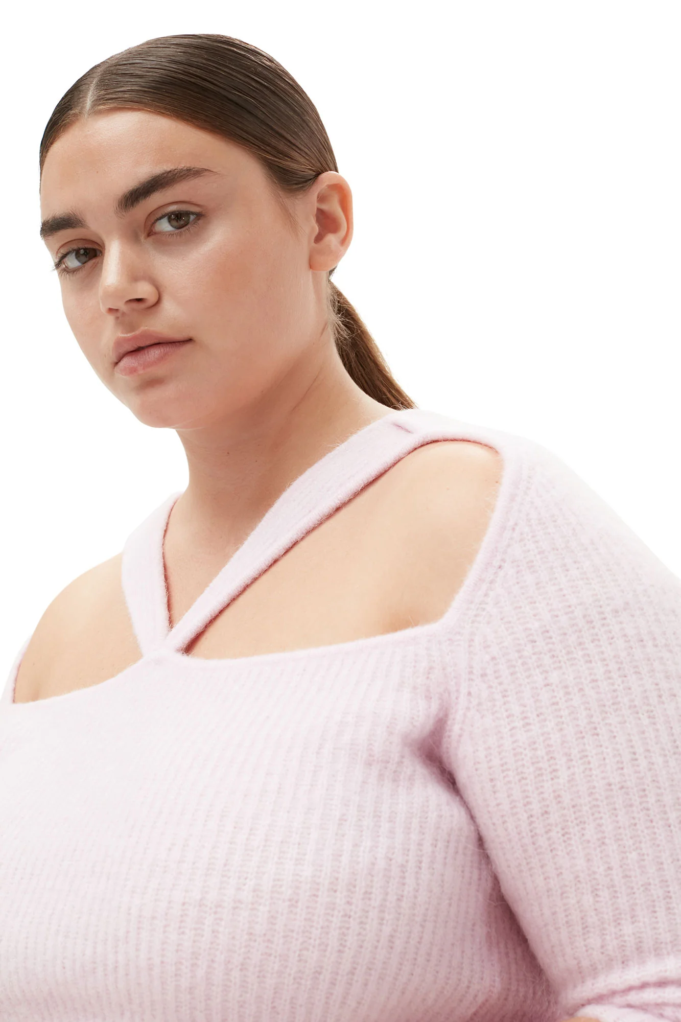 Soft Wool Cut Out Top | Pink Tulle - Image 10