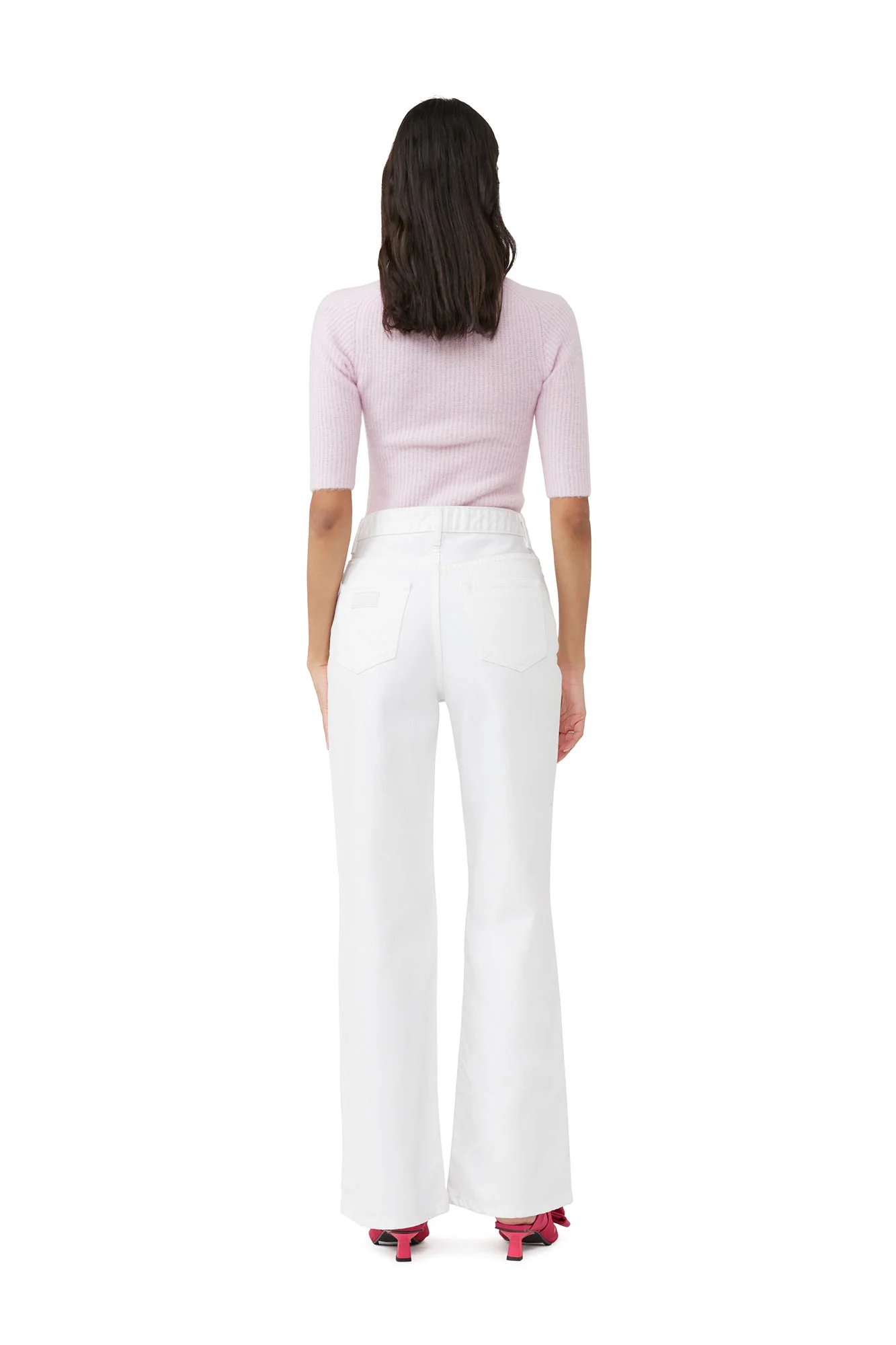 Soft Wool Cut Out Top | Pink Tulle - Image 4