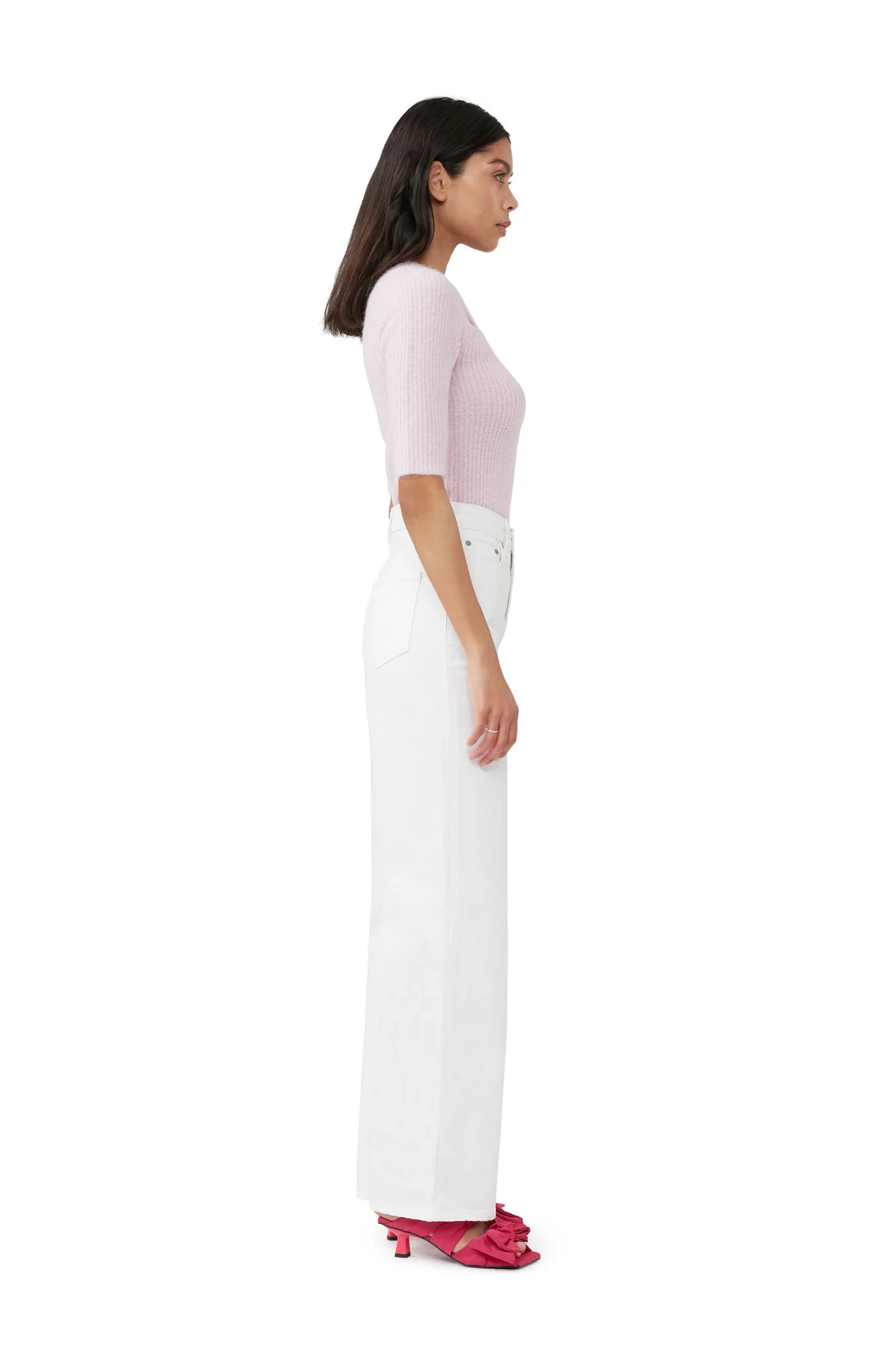 Soft Wool Cut Out Top | Pink Tulle - Image 5