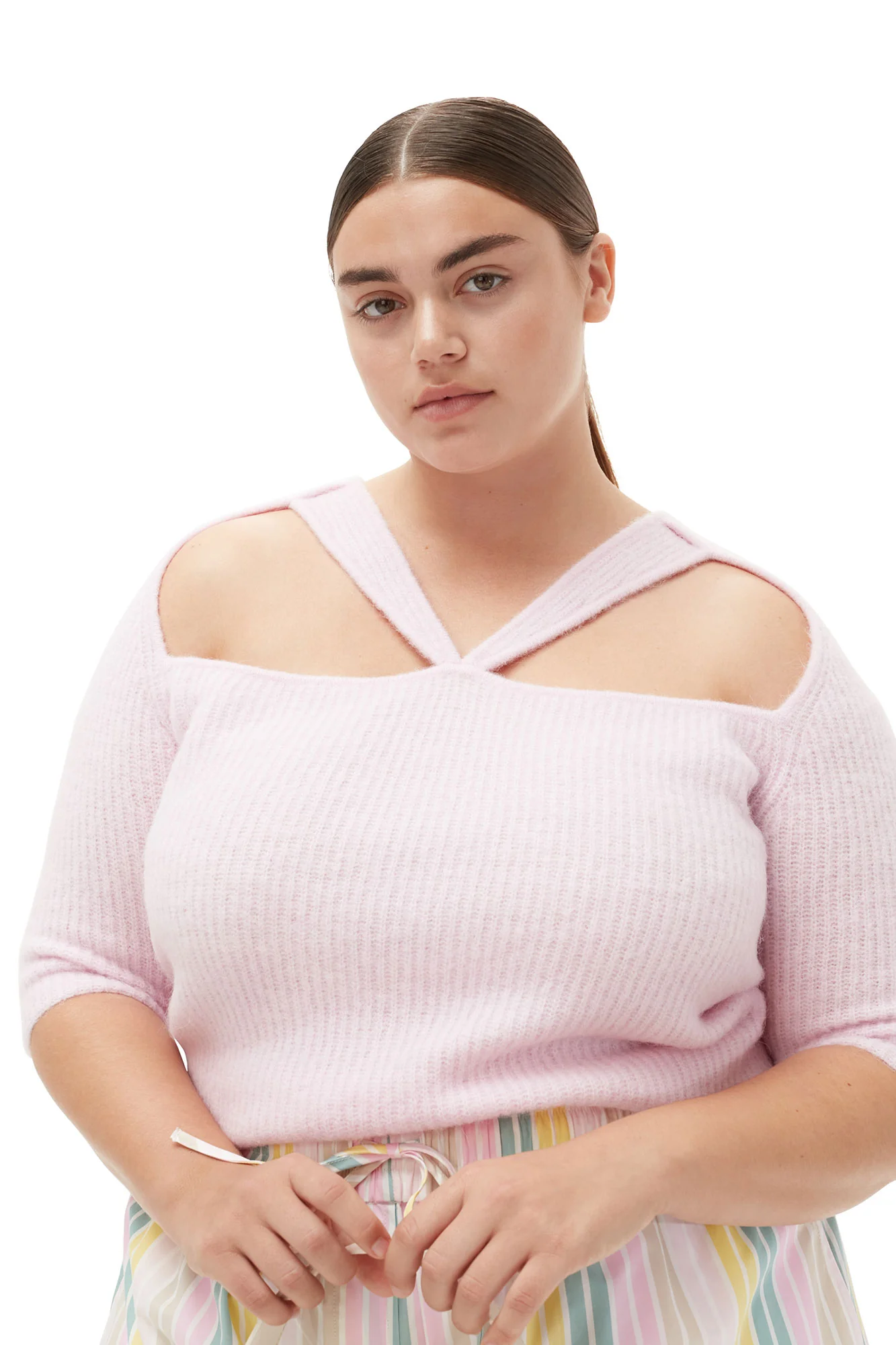 Soft Wool Cut Out Top | Pink Tulle - Image 9