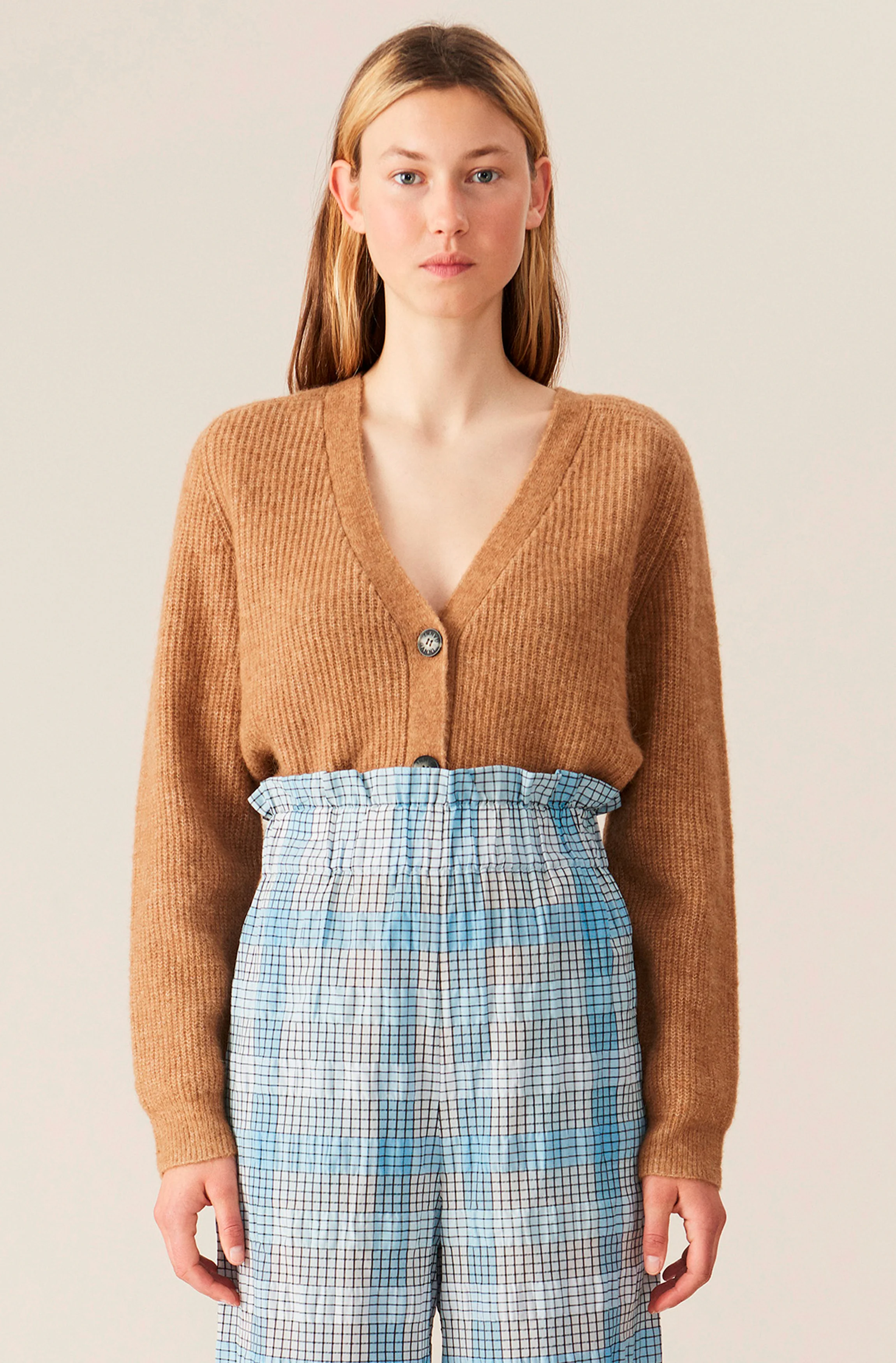 Soft Wool Knit Cardigan | Tiger's Eye - Image 2