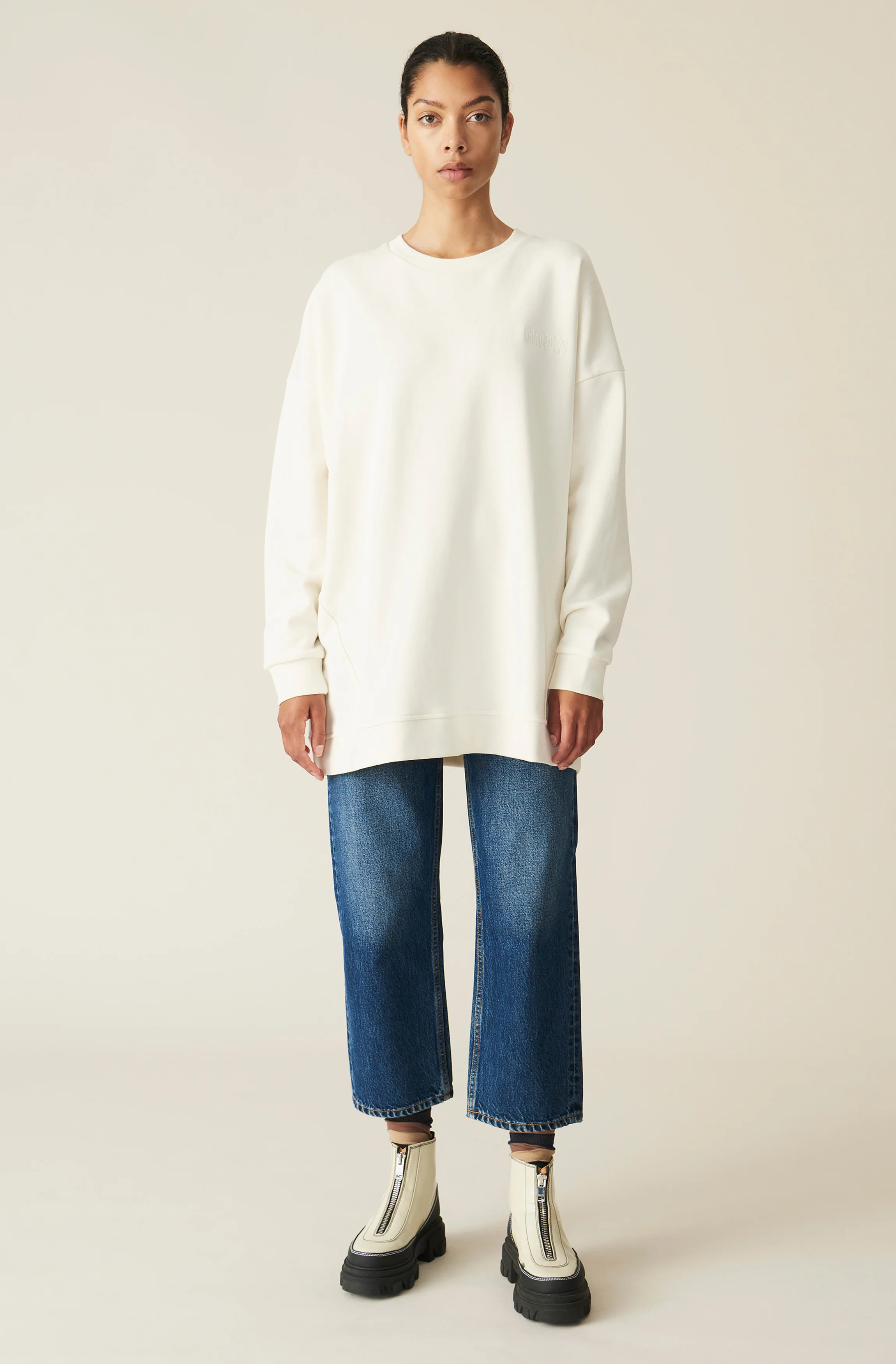 Software Isoli Oversized Sweatshirt | Egret - Image 4