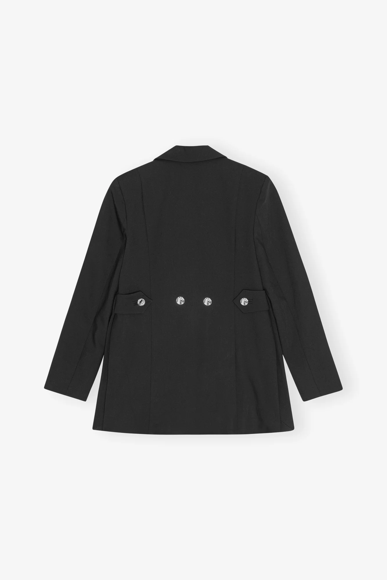 Solid Twill Suiting Blazer | Black - Image 2