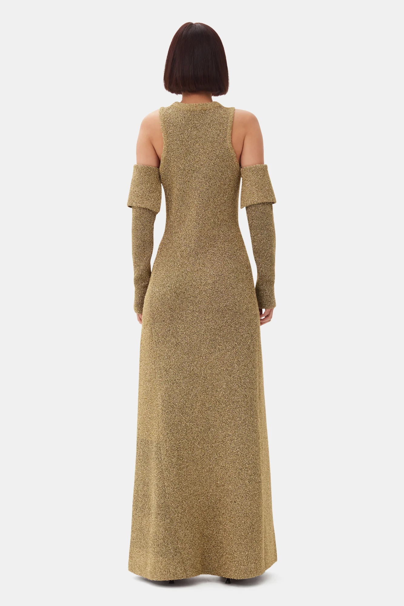 Sparkle Doubleface Maxi Dress | Gold - Image 6