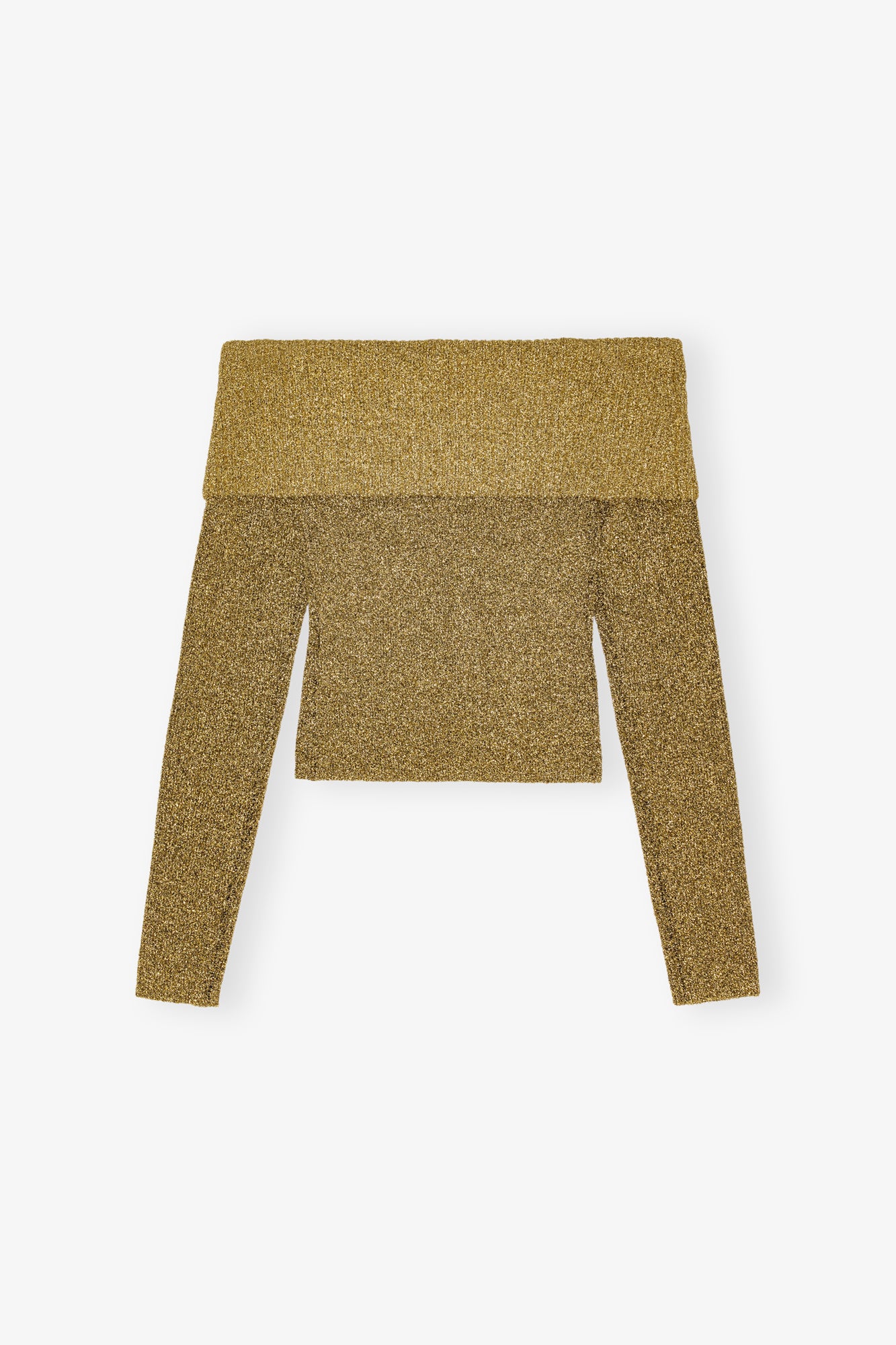 Sparkle Doubleface Off Shoulder Blouse | Gold - Image 2