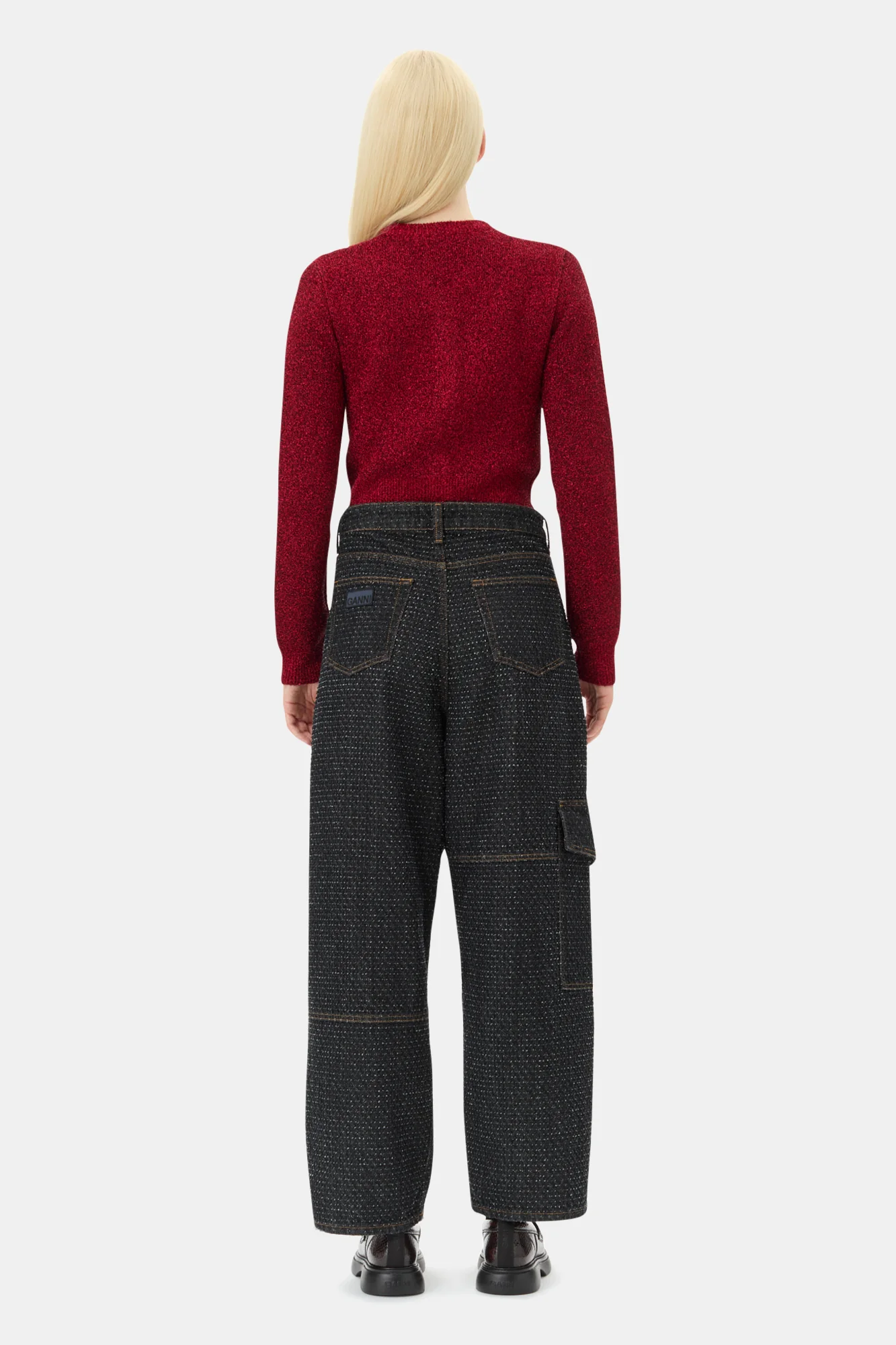 Sparkle Short Cardigan | Racing Red - Image 6