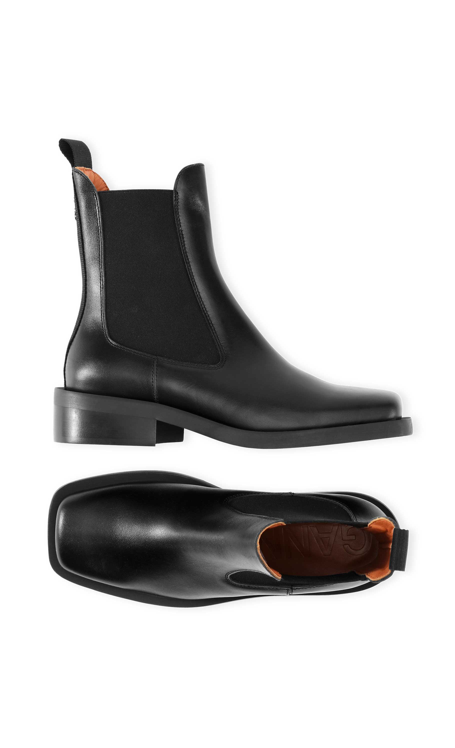 Square Toe Chelsea Boots | Black - Image 2