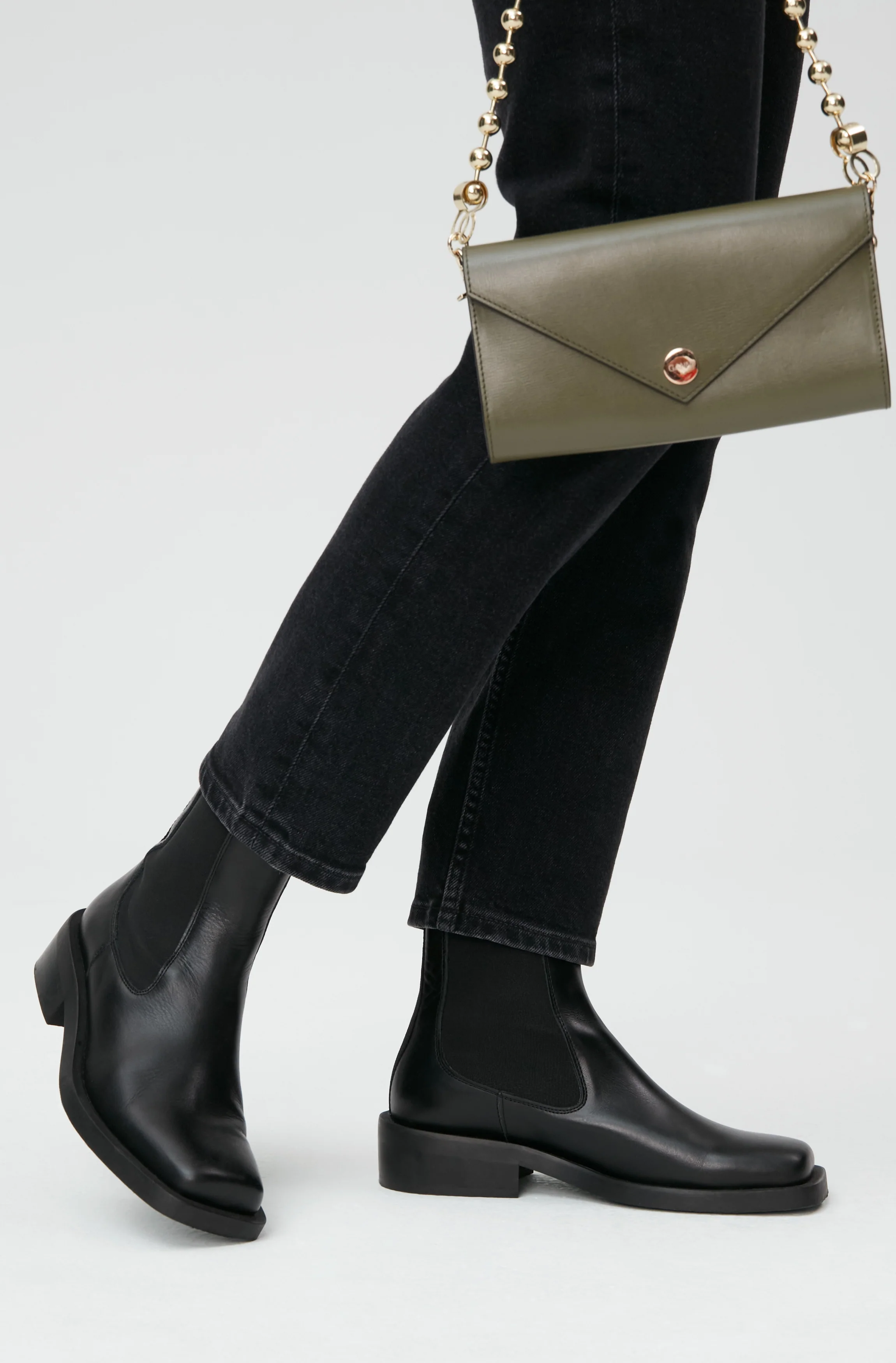 Square Toe Chelsea Boots | Black - Image 3