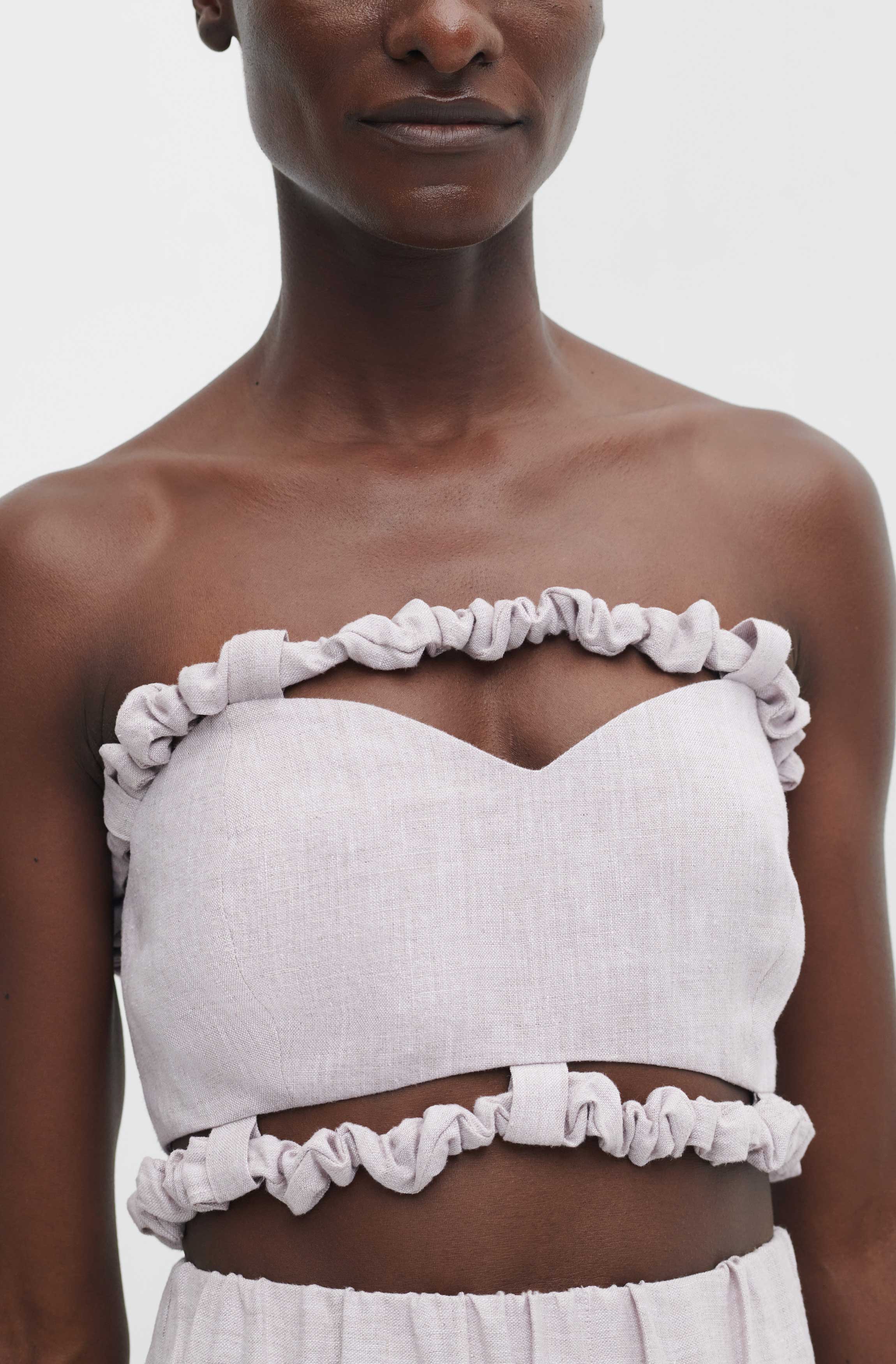 Strapless Crop Top | Light Lilac - Image 9