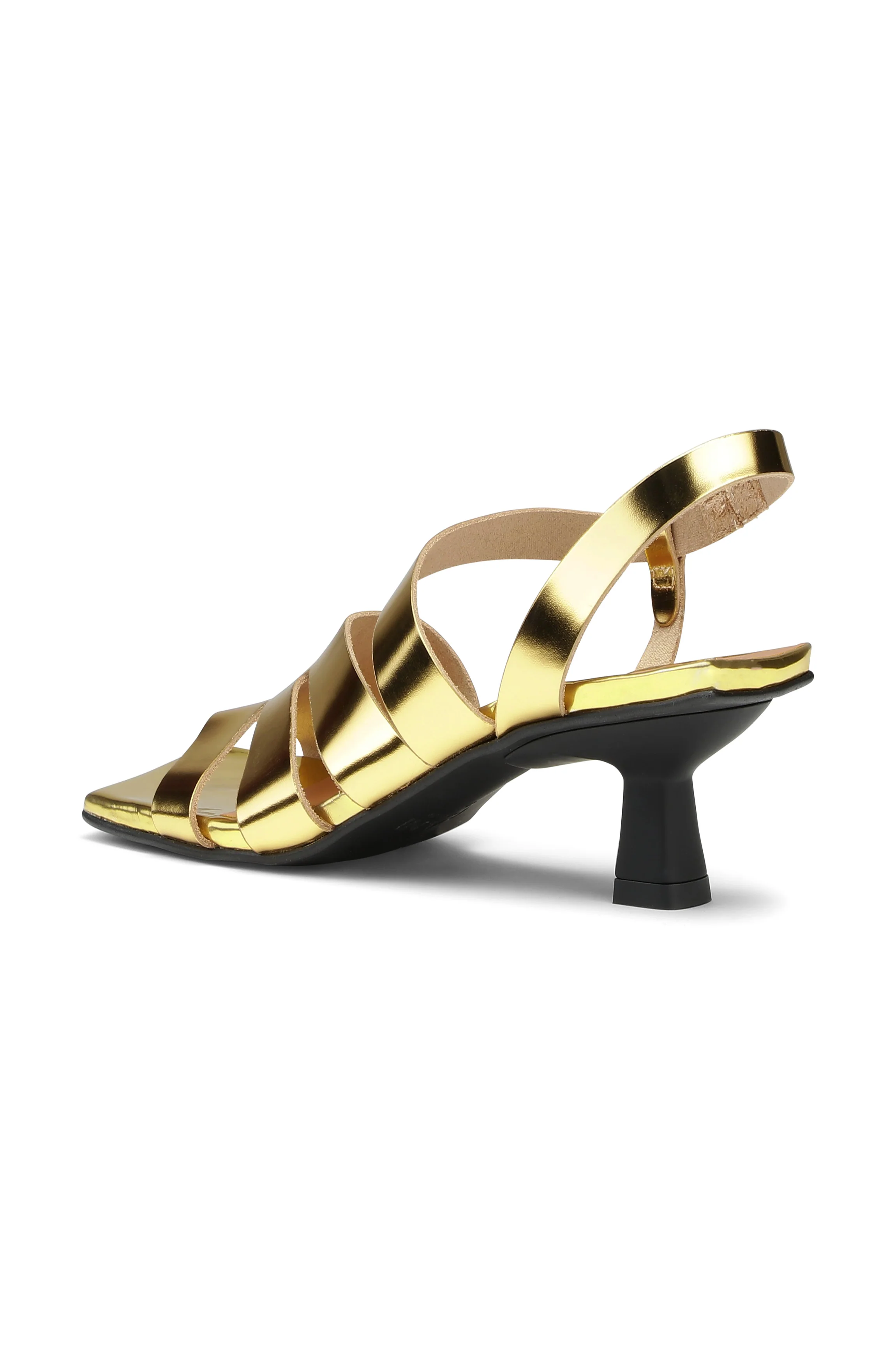 Strappy Kitten Heel Sandals | Gold - Image 2