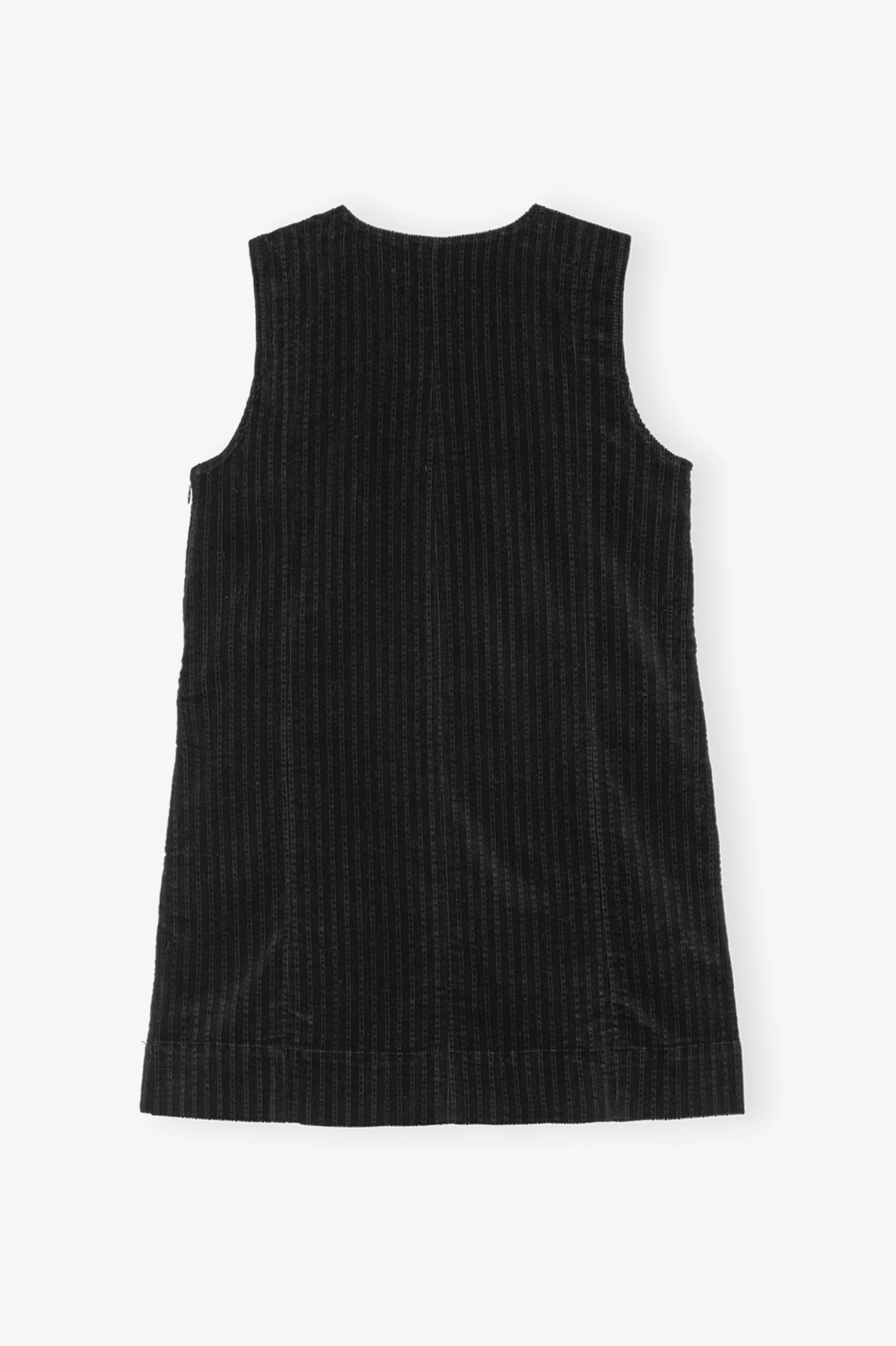 Stretch Corduroy Mini Dress | Black - Image 2